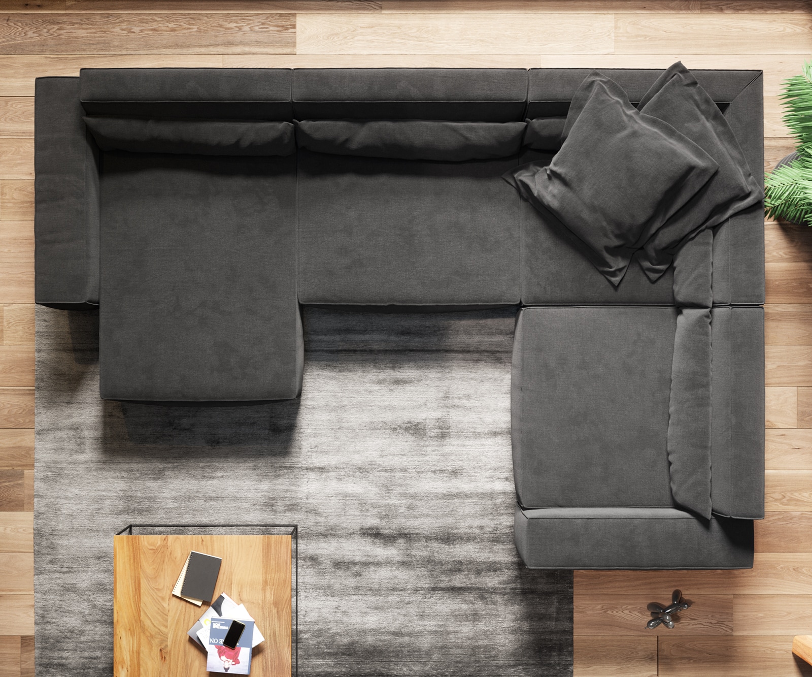 Wohnlandschaft Sirpio XL 360x260 cm Mikrofaser Schwarz Recamiere variabel 6 Wohnlandschaft Sirpio XL 360x260 cm Mikrofaser Schwarz Recamiere variabel 6