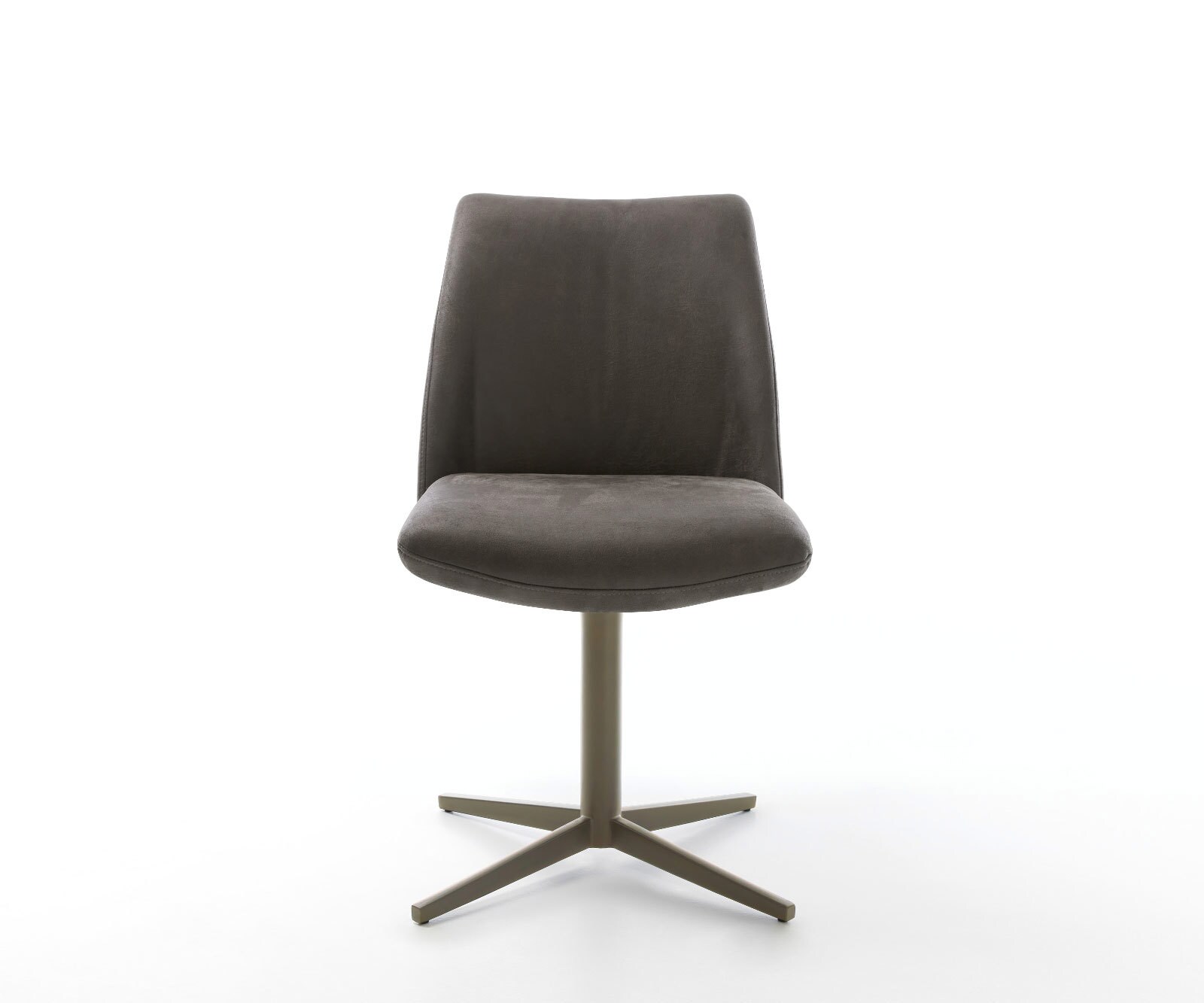 Chaise-pivotante Elso-Flex microvelours anthracite vintage pied de chaise 4 branches aspect titane pivotement sur 360° ressorts ensachés 1
