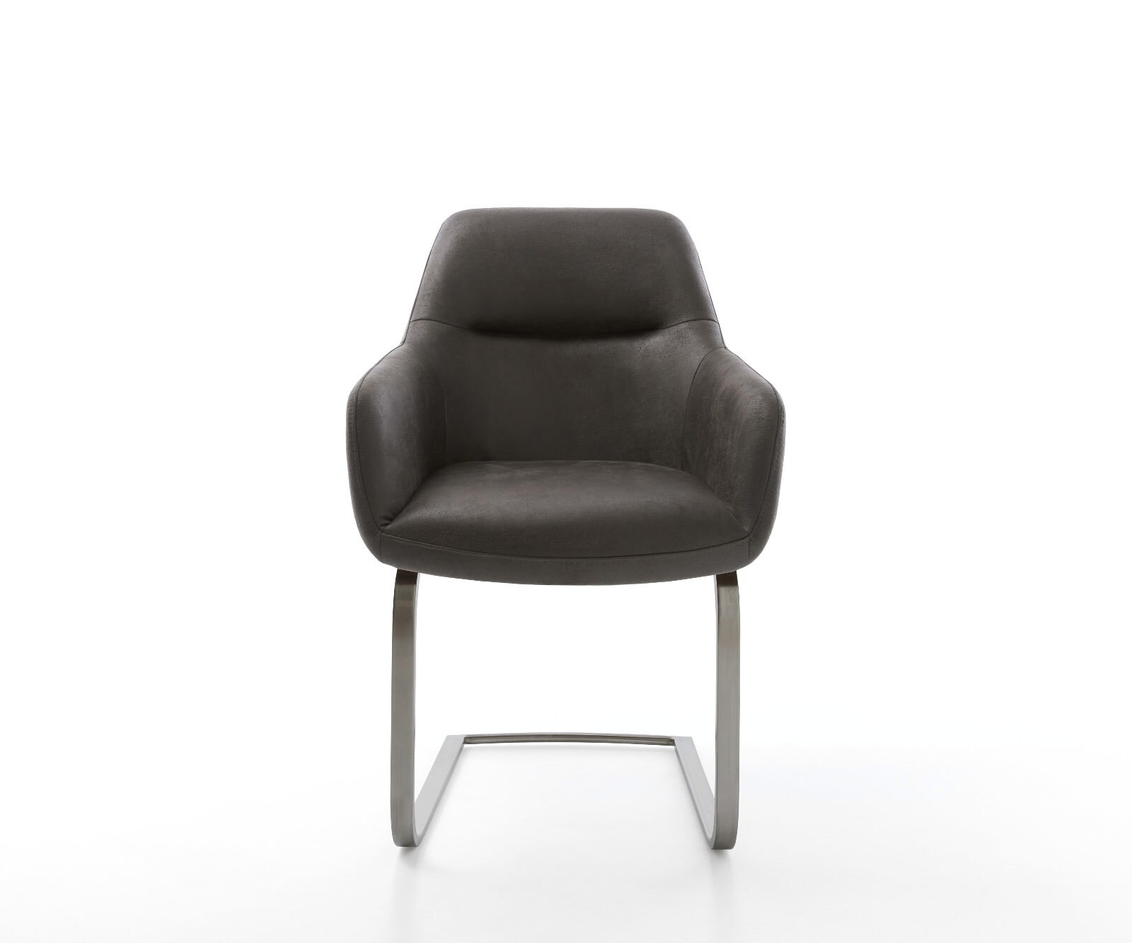 Freischwinger Pejo-Flex Mikrofaser Anthrazit Vintage Freischwinger flach Graphit Taschenfederkern 1