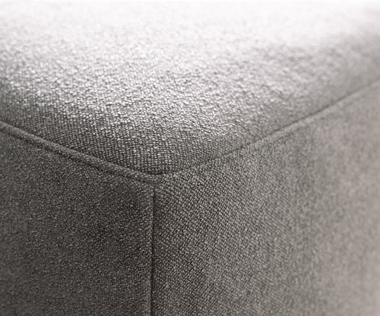 Bigsofa Freestyle 280x110 cm Tissu structuré doux Gris couture plate 5