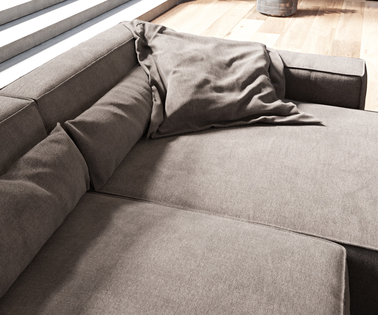 Ecksofa Sirpio XL 370x170 cm Mikrofaser Khakibraun Recamiere variabel 6 Ecksofa Sirpio XL 370x170 cm Mikrofaser Khakibraun Recamiere variabel 6