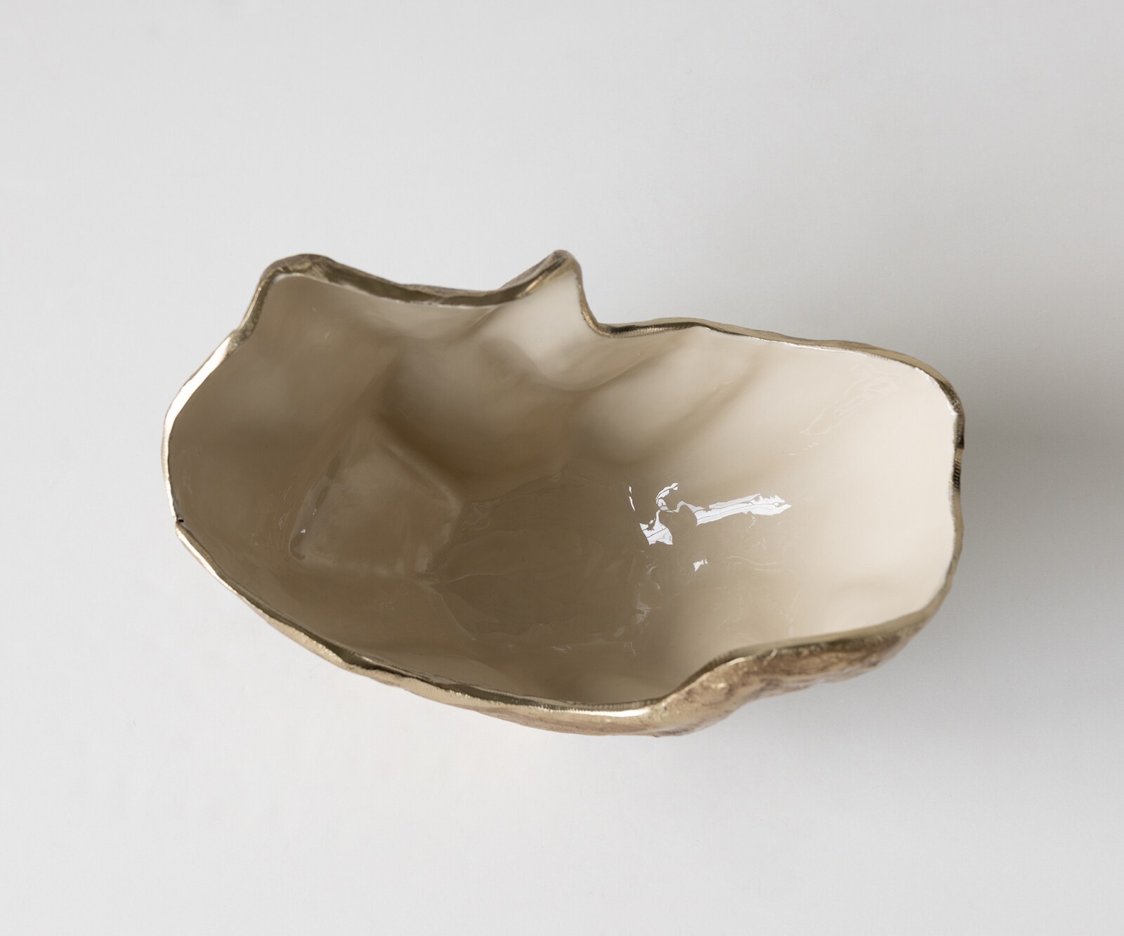 Coupe décorative Valena l33 x P20 x H22 cm Aluminium Champagner Ivory Faite main 3
