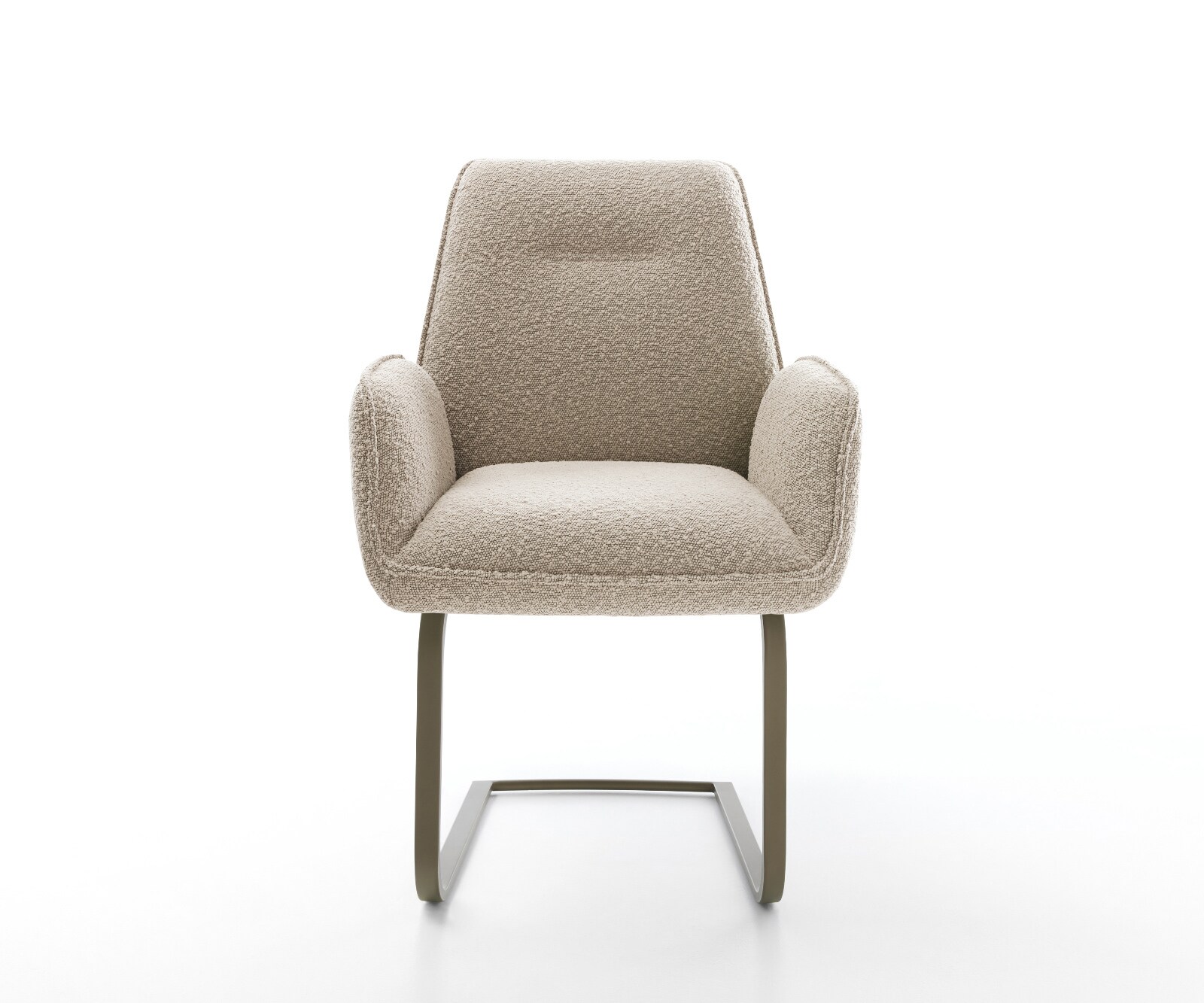 Freischwinger Zoa-Flex Bouclé Schlamm Freischwinger flach Effektfinish Titan Taschenfederkern 1
