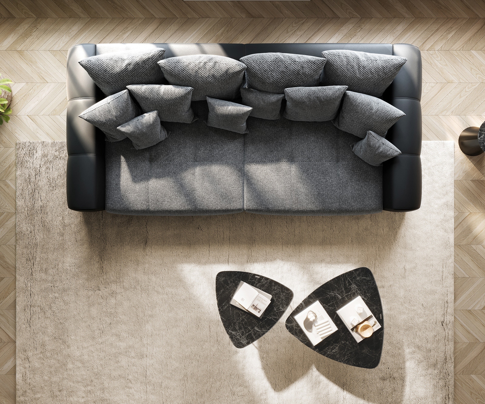 Big-Sofa Violetta 310x135 cm Schwarz inklusive Kissen 5 Big-Sofa Violetta 310x135 cm Schwarz inklusive Kissen 5