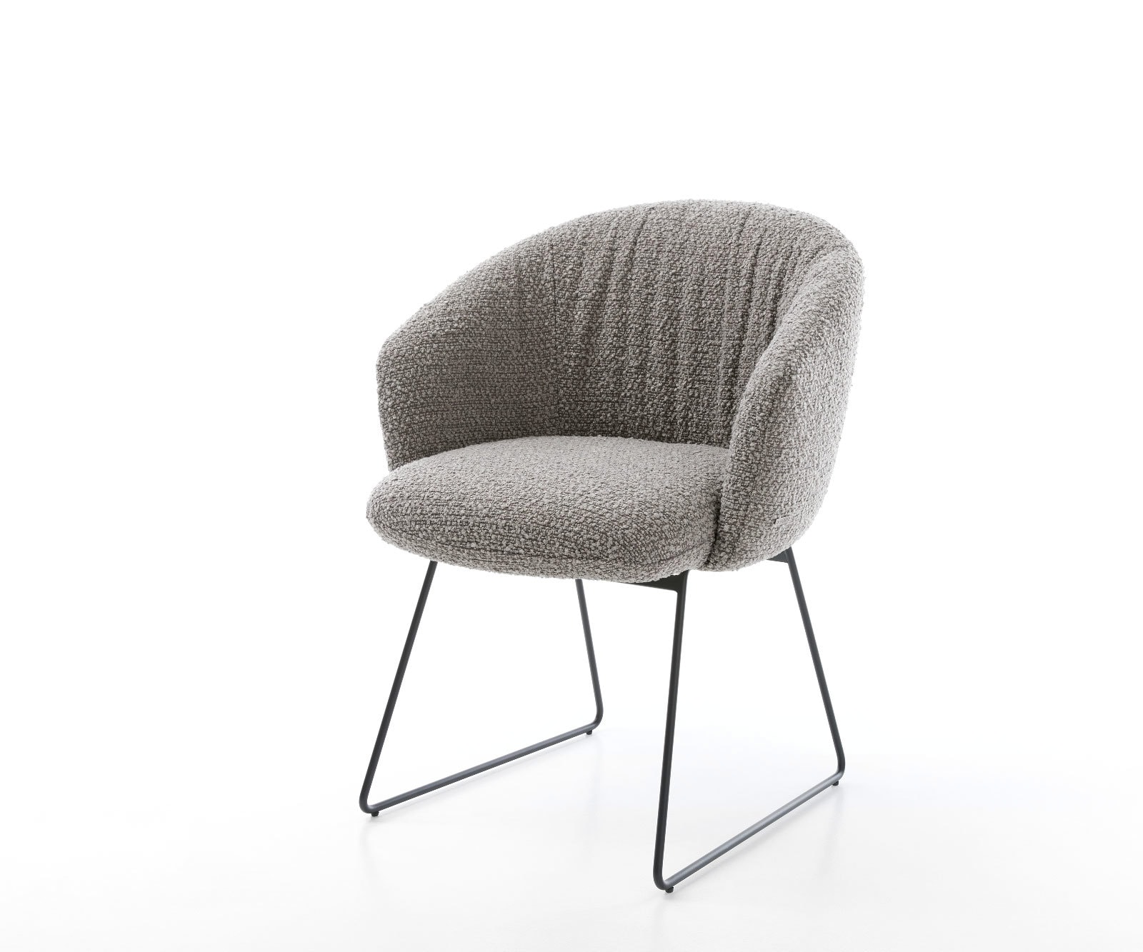 Chaise-pivotante Caja-Flex avec accoudoirs bouclé blanc pied croisé large acier inoxydable ressorts ensachés pivote sur 360° 5 Chaise-pivotante Caja-Flex avec accoudoirs bouclé blanc pied croisé large acier inoxydable ressorts ensachés pivote sur 360° 5