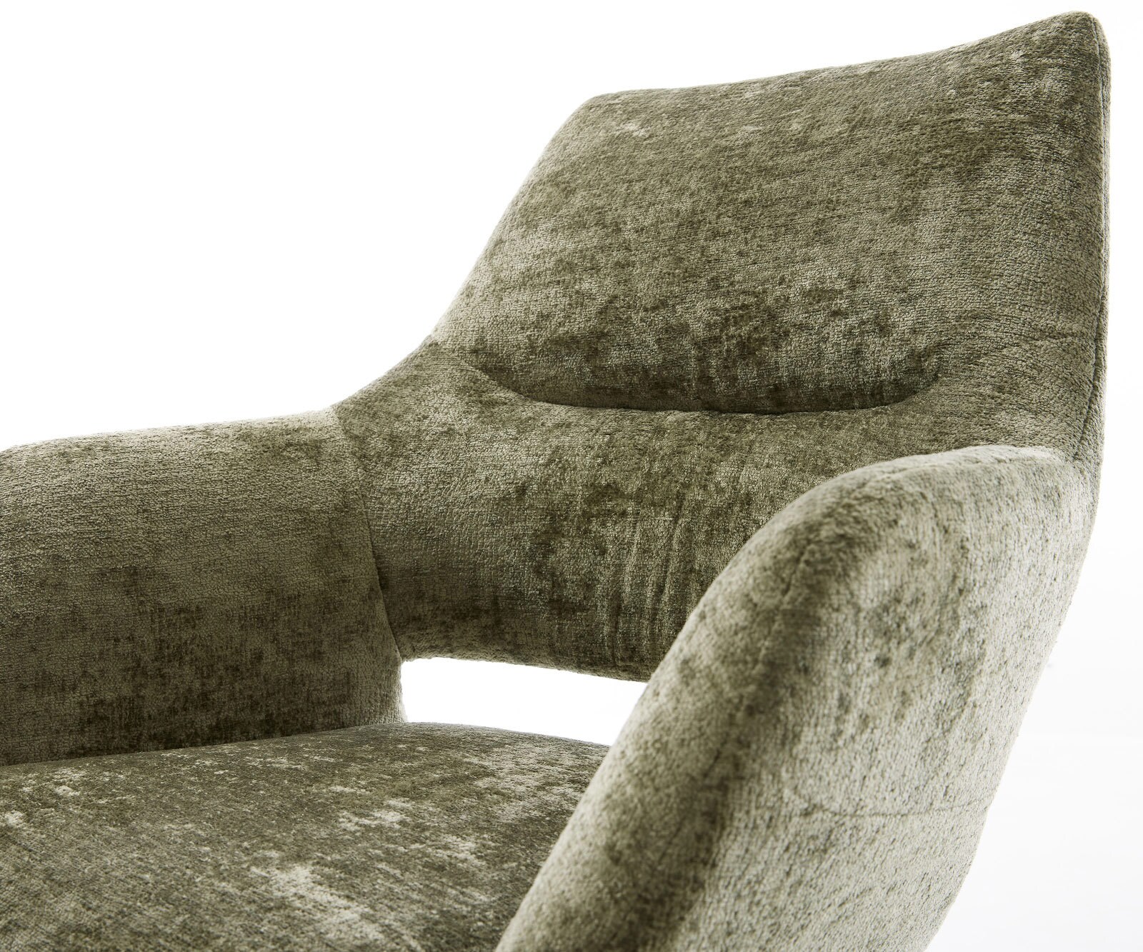 Drehstuhl Yago-Flex mit Armlehnen Chenille Olive Fußkreuz Schwarz 360° drehbar Taschenfederkern 3 Drehstuhl Yago-Flex mit Armlehnen Chenille Olive Fußkreuz Schwarz 360° drehbar Taschenfederkern 3