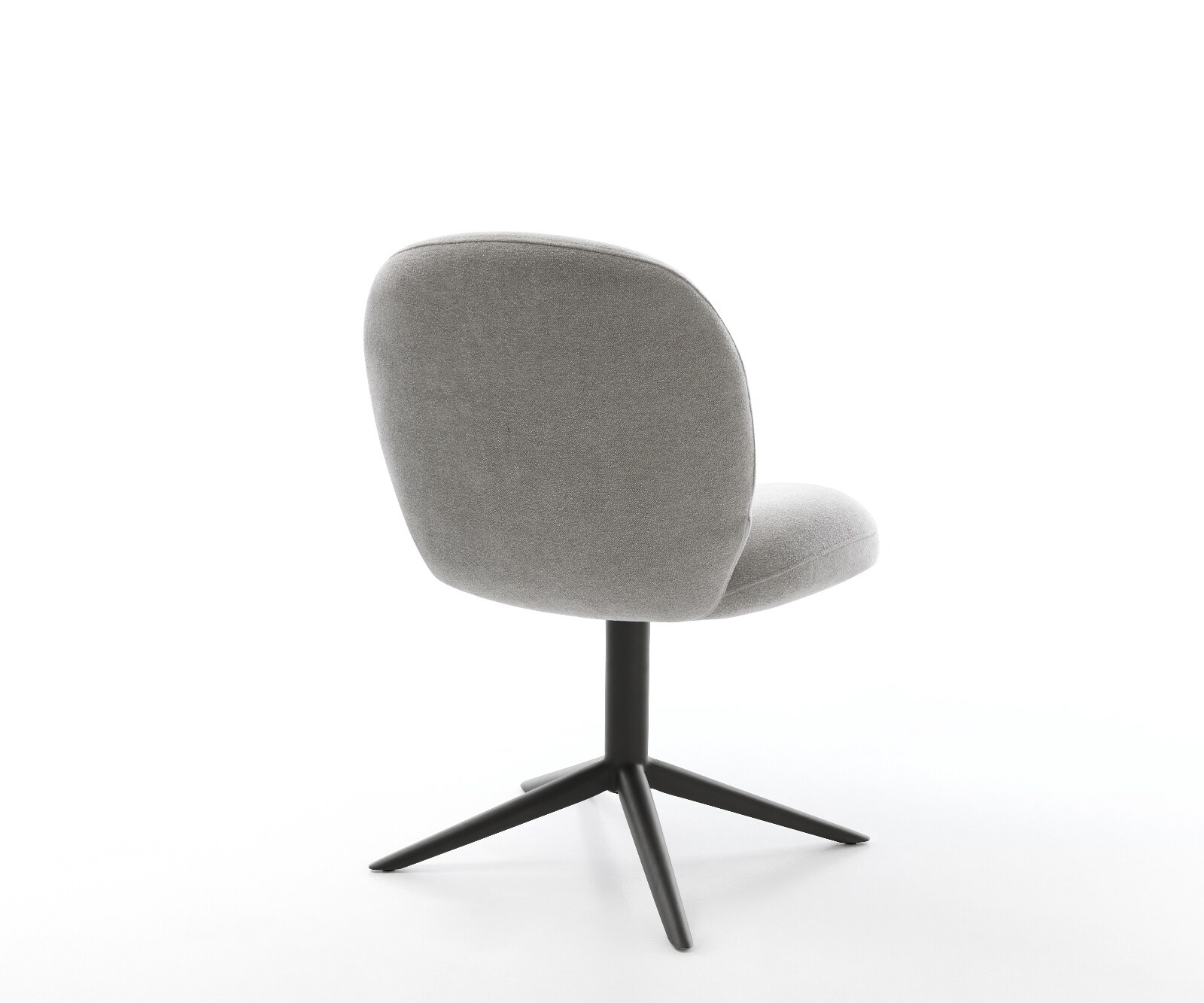 Drehstuhl Nube-Flex Strukturstoff Soft Grau Fußkreuz Schwarz 360° drehbar Wippfunktion Taschenfederkern 4