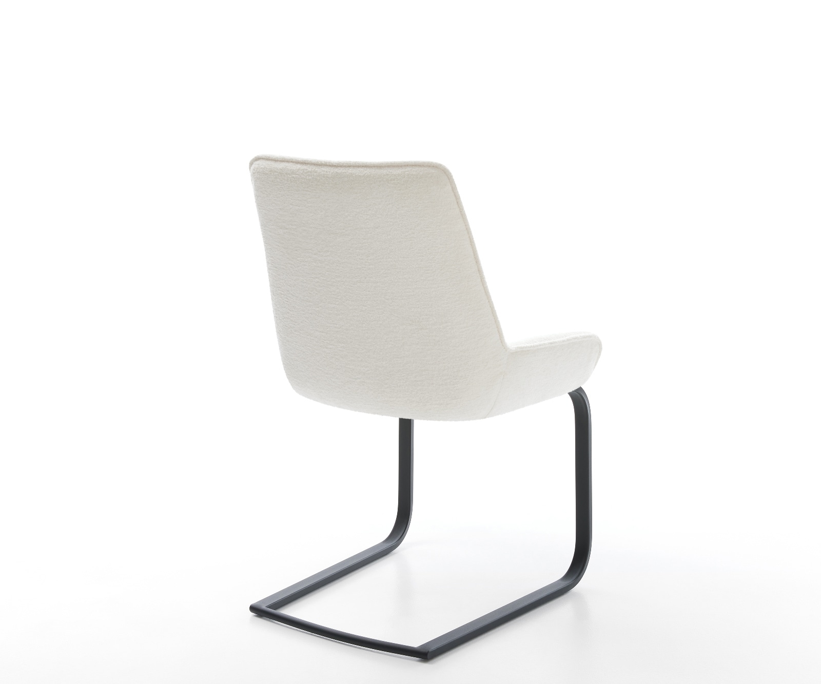 Cantilever Taimi-Flex bouclé doux beige pied cantilever plat noir 5