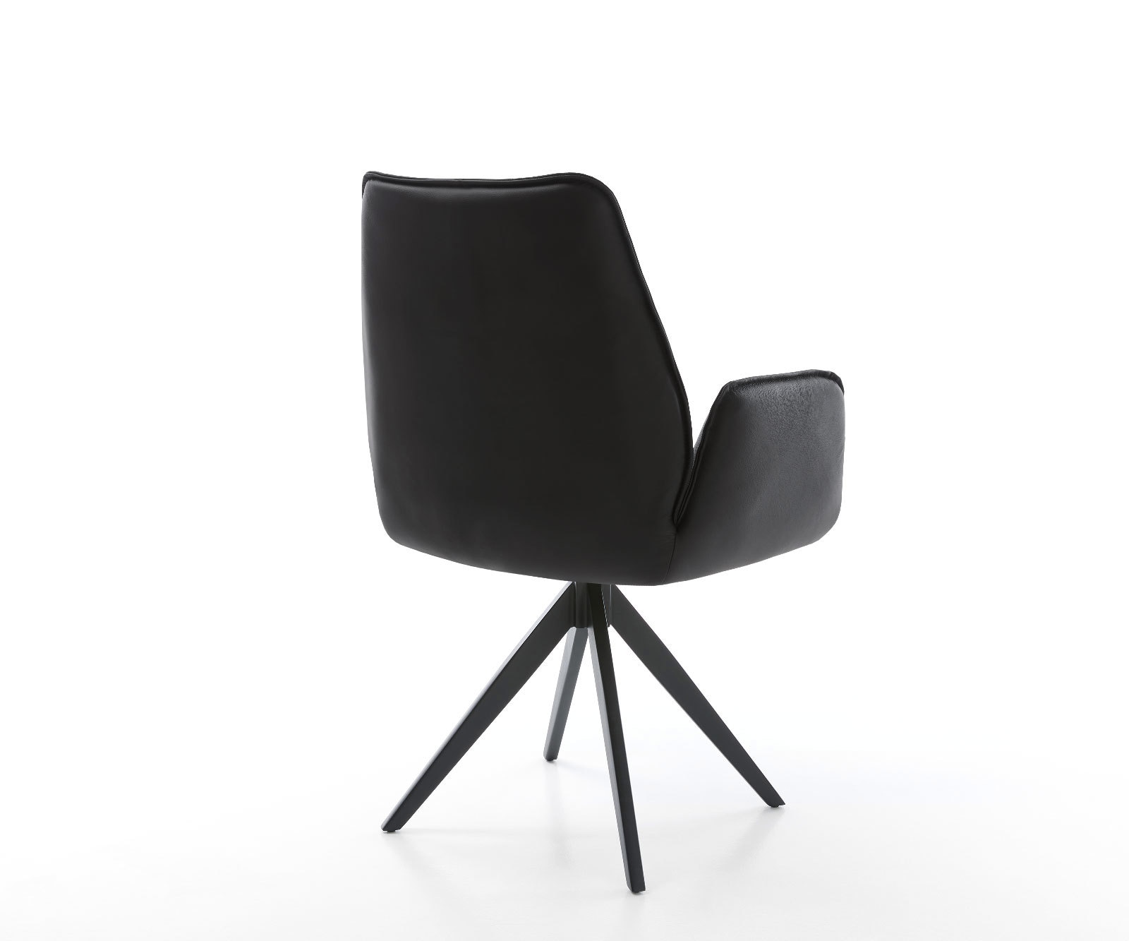 Esszimmerstuhl Zoa-Flex Echt-Leder Schwarz Kreuzgestell kantig Schwarz Taschenfederkern 5 Esszimmerstuhl Zoa-Flex Echt-Leder Schwarz Kreuzgestell kantig Schwarz Taschenfederkern 5