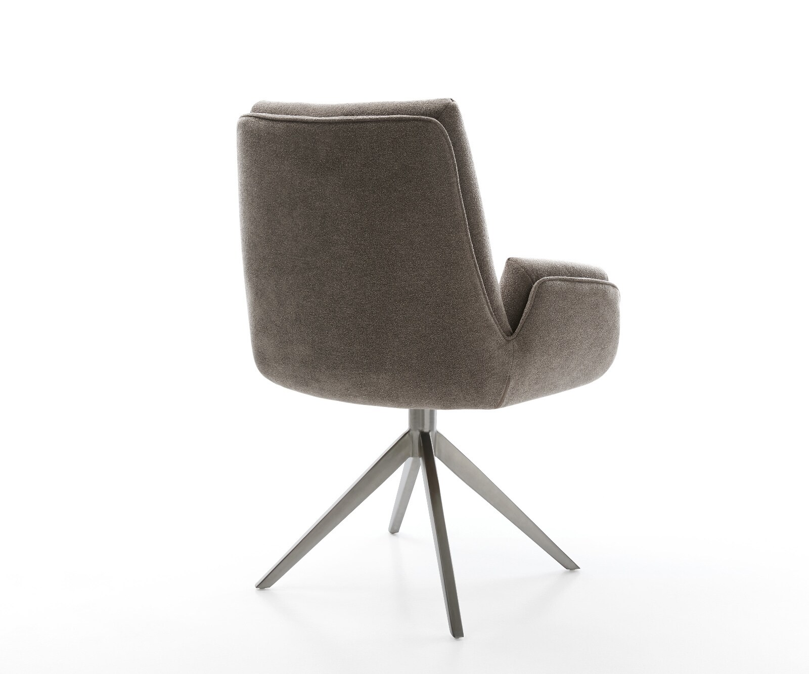 Drehstuhl Clea-Flex Strukturstoff Soft Taupe Kreuzgestell breit Graphit 360° drehbar Wippfunktion 5