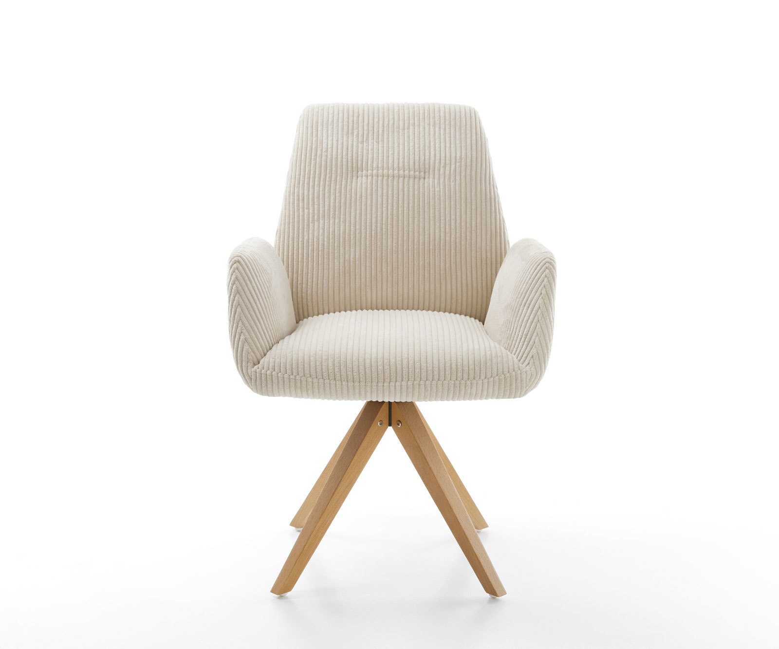 Esszimmerstuhl Zoa-Flex Cord Beige Holzgestell kantig Natur Taschenfederkern 1