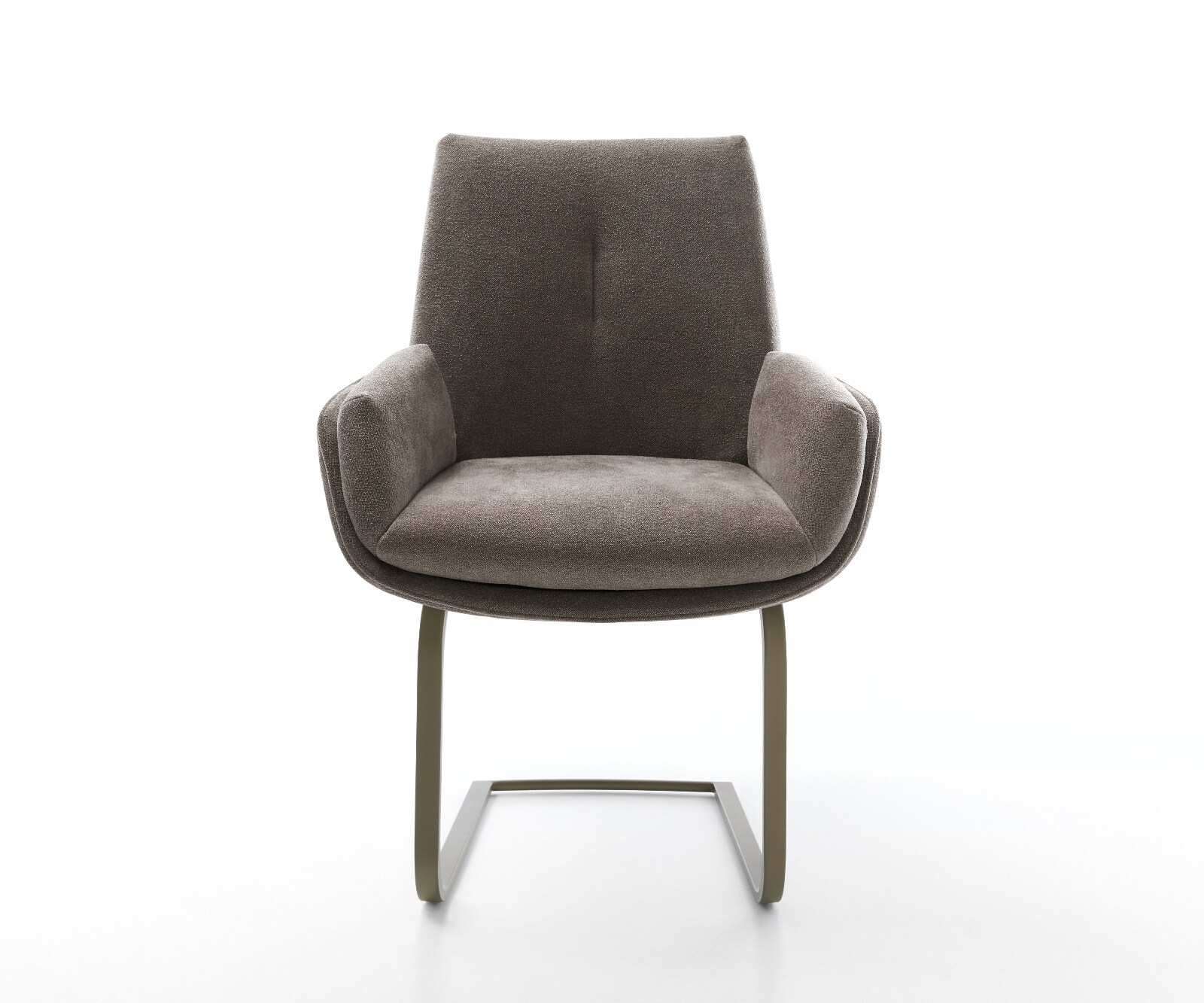 Freischwinger Clea-Flex Strukturstoff Soft Taupe Freischwinger flach Effektfinish Titan 1