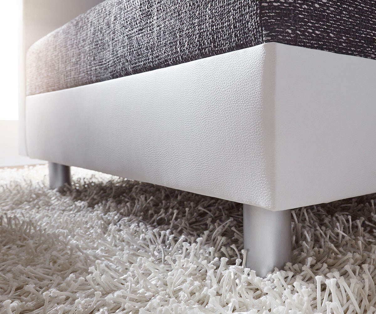 Canapé Clovis XL blanc noir avec accoudoir modulaire 5