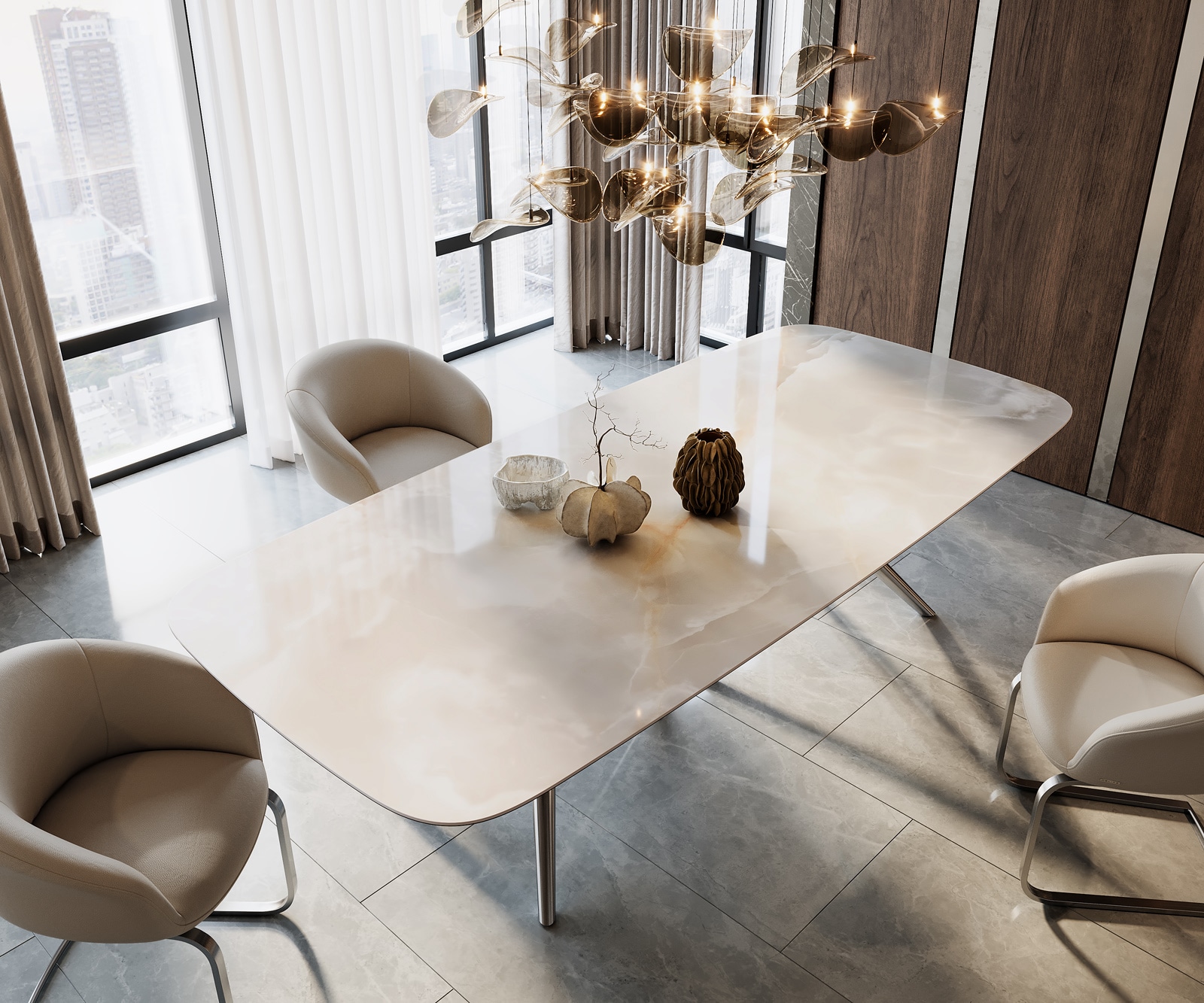 Esstisch Edge Boot 270x120 Keramik Iris FMG Onice Grigio Estelar rund Edelstahl 1 Esstisch Edge Boot 270x120 Keramik Iris FMG Onice Grigio Estelar rund Edelstahl 1