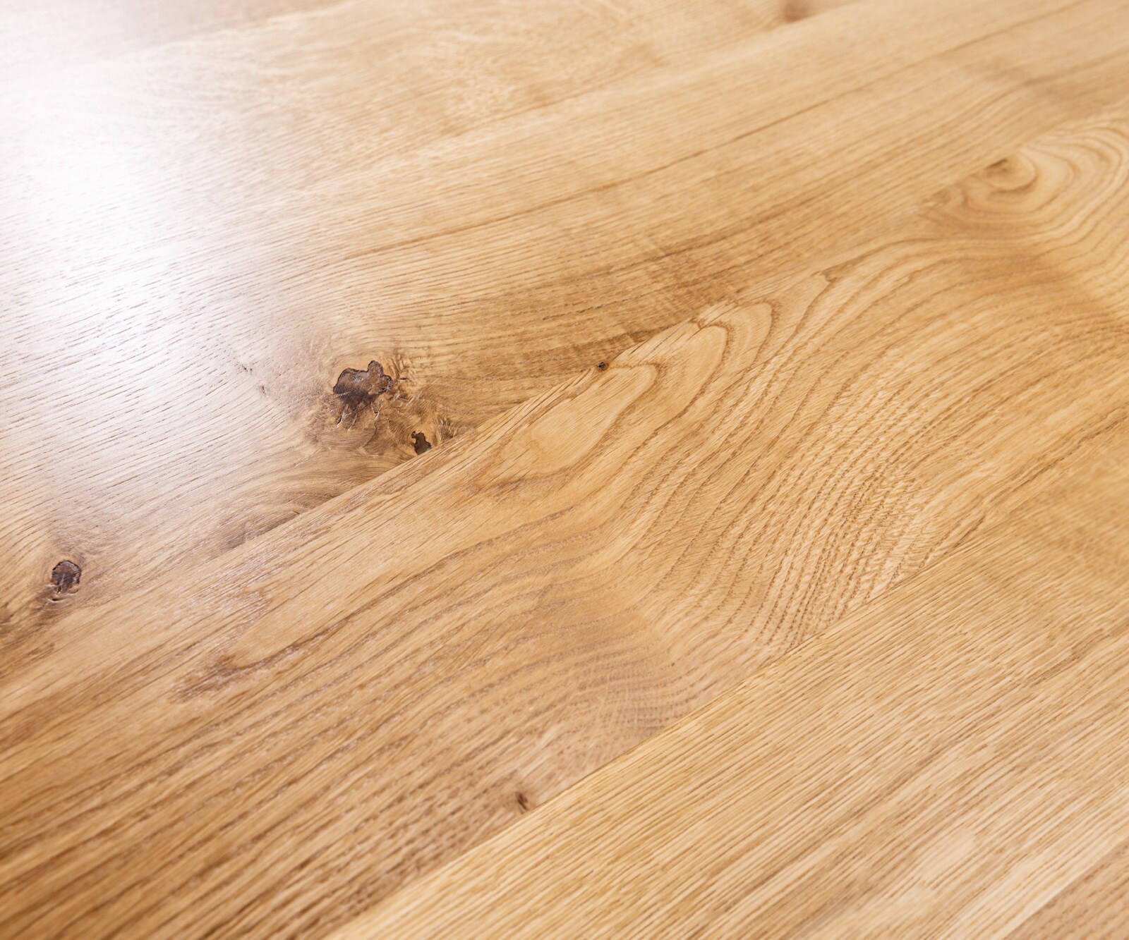Esstisch Edge Boot 300x120x2,5-3 Eiche Natur Glas Schweizer Kante 3