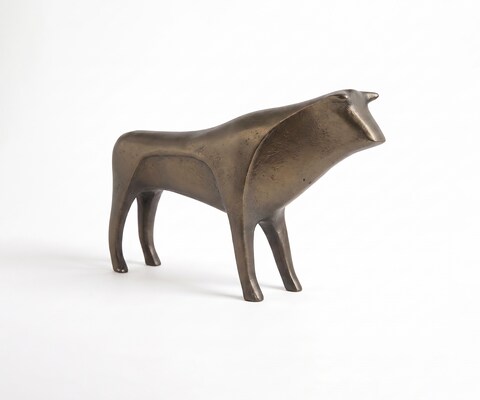 Figur Minos B8 x T36 x H23 cm Aluminium Aurum Satin Gegossen