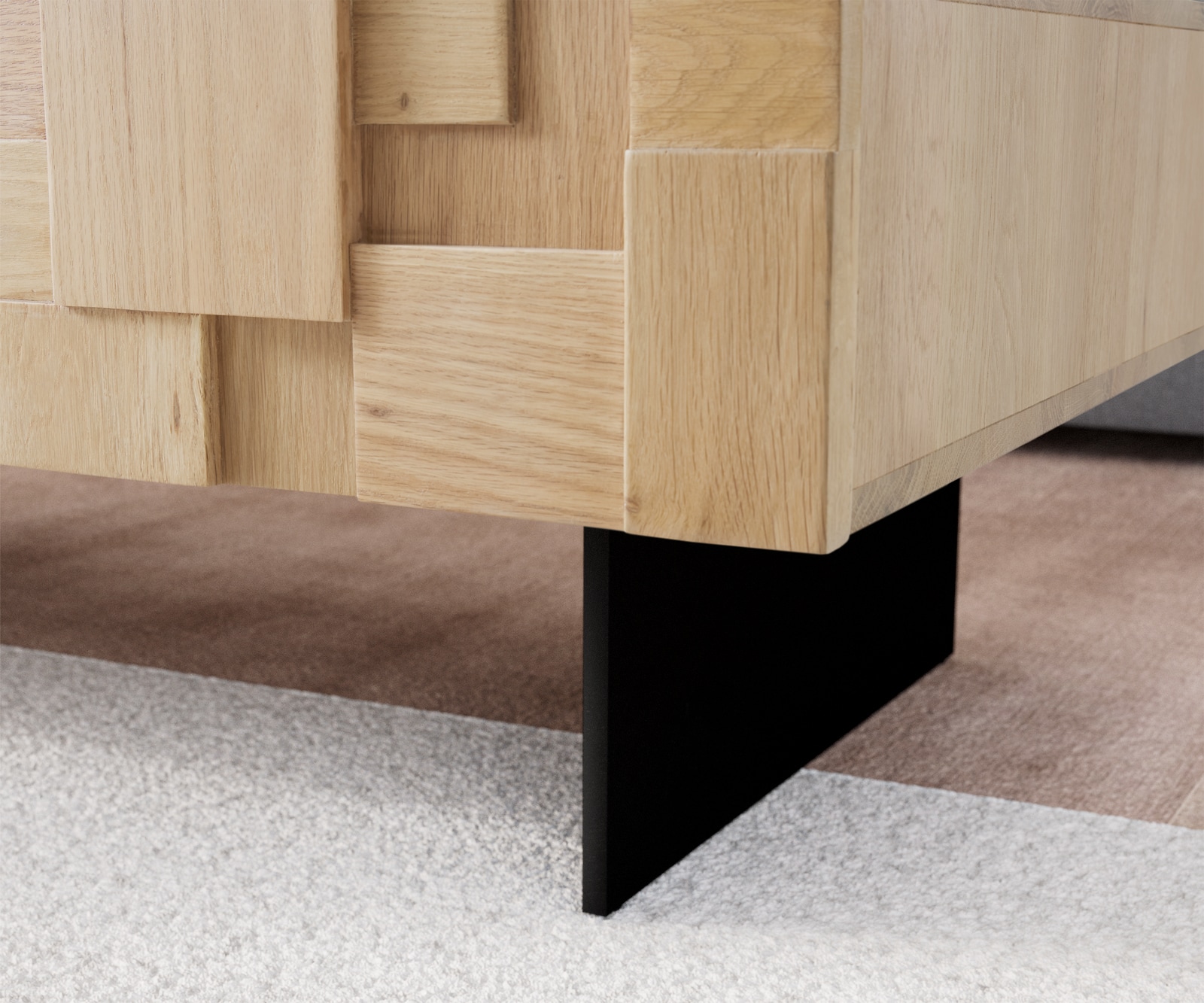 Couchtisch Puzzle 120 cm 4 Schubfächer Eiche Natur Fuß schwebend Metall schwarz 5 Couchtisch Puzzle 120 cm 4 Schubfächer Eiche Natur Fuß schwebend Metall schwarz 5