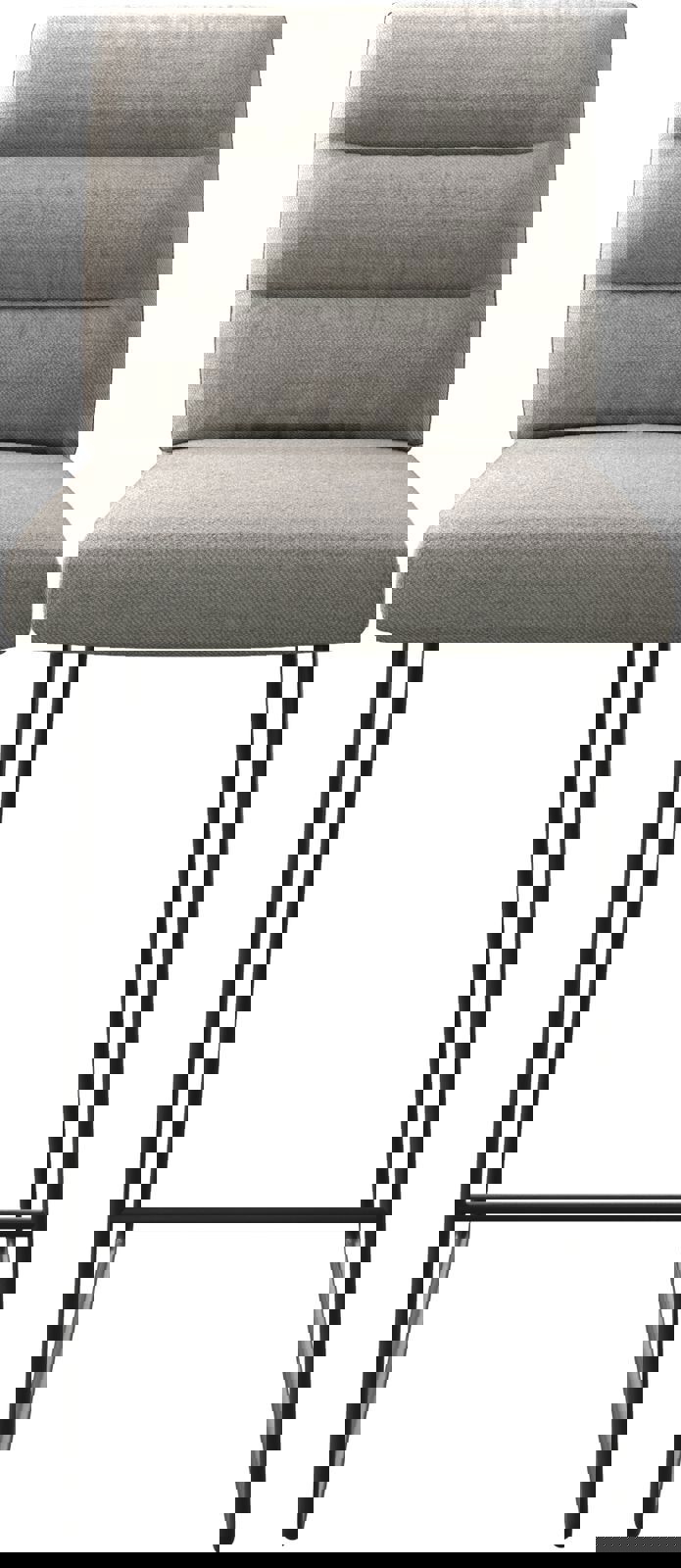 Barstuhl Pela-Flex Stripes Hellgrau Kufengestell Metall 4