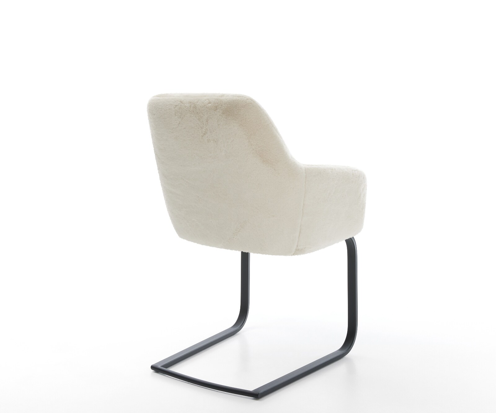 Cantilever Pejo-Flex peluche crème-blanc pied cantilever plat noir resorts ensachés 5