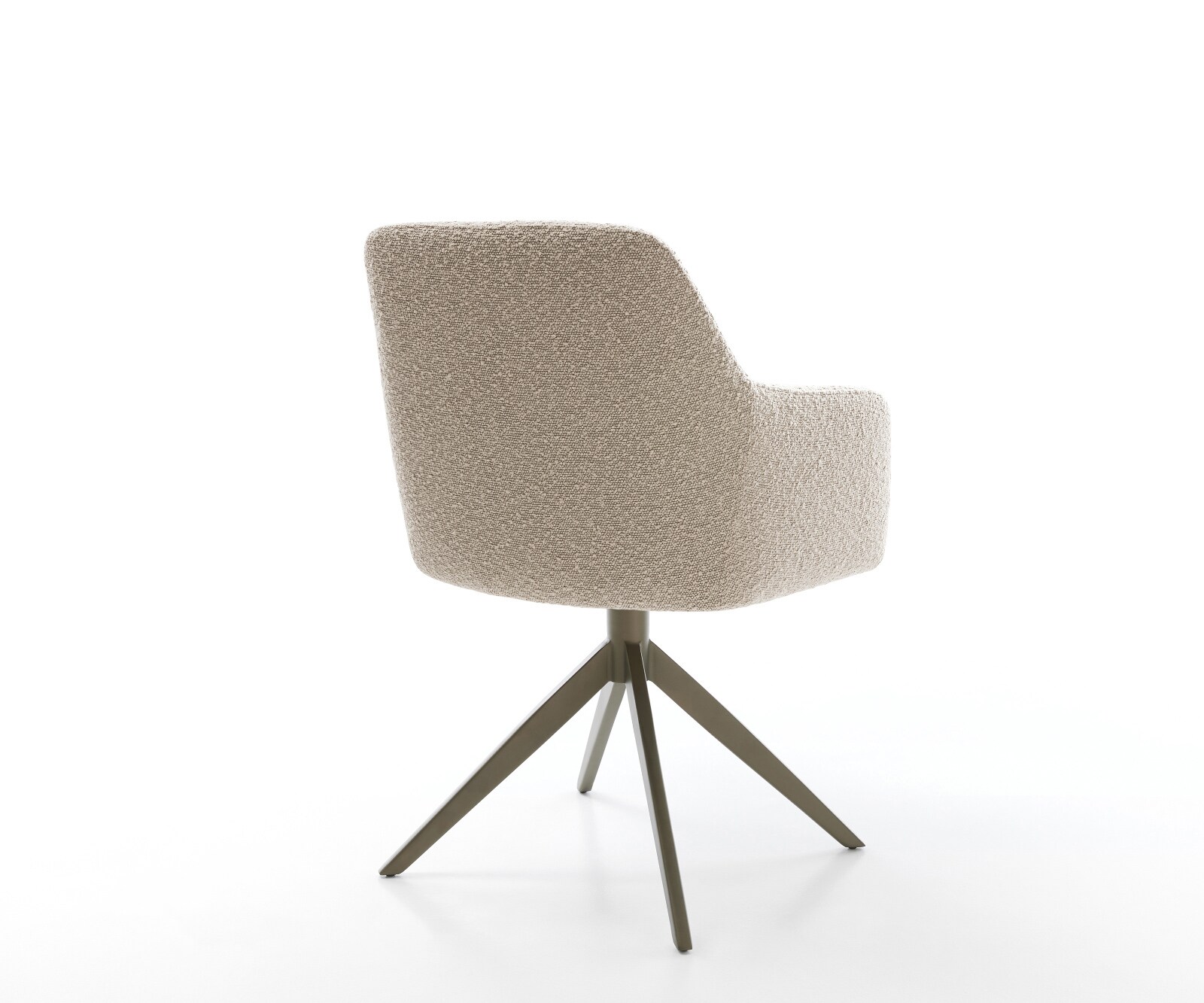 Chaise-pivotante Greg-Flex bouclé boue pied croisé large aspect titane pivotement sur 360° fonction bascule ressorts ensachés 5