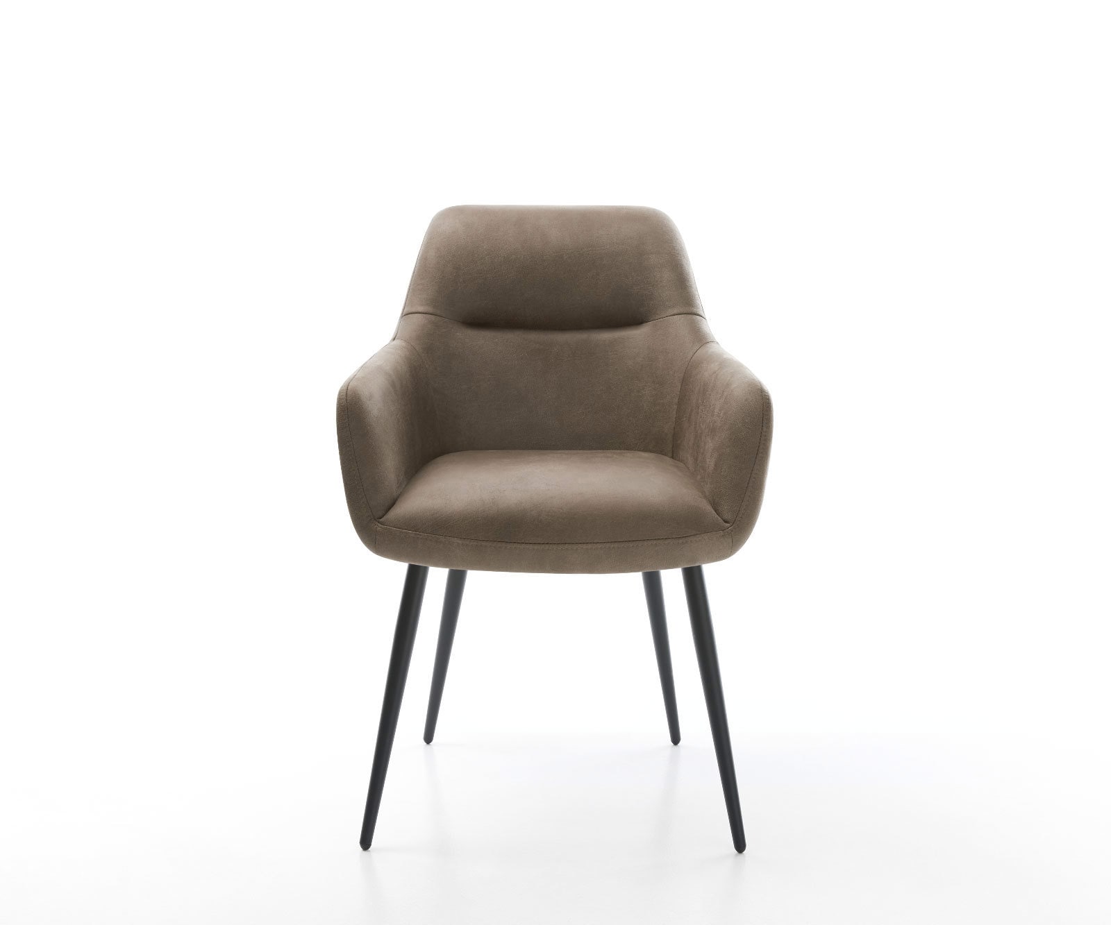 Esszimmerstuhl Pejo-Flex Mikrofaser Taupe Vintage 4-Fuß konisch Schwarz Taschenfederkern 1 Esszimmerstuhl Pejo-Flex Mikrofaser Taupe Vintage 4-Fuß konisch Schwarz Taschenfederkern 1