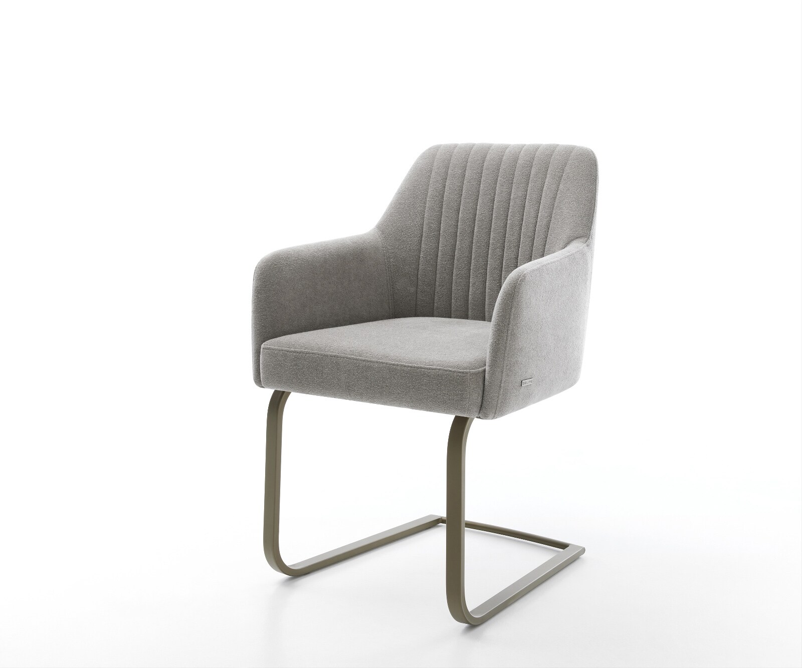 Freischwinger Greg-Flex Strukturstoff Soft Grau Freischwinger flach Effektfinish Titan Taschenfederkern