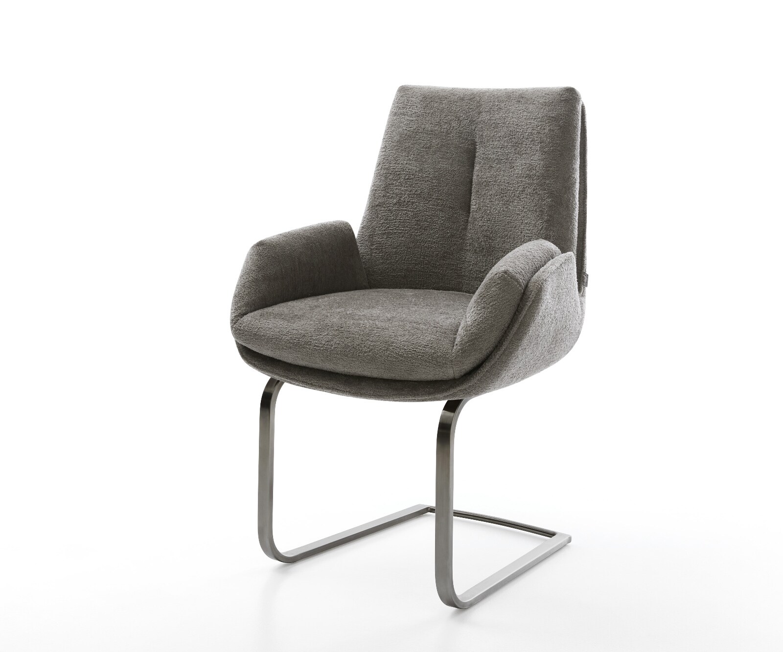 Freischwinger Clea-Flex Bouclé Soft Schlamm Freischwinger flach Graphit 1