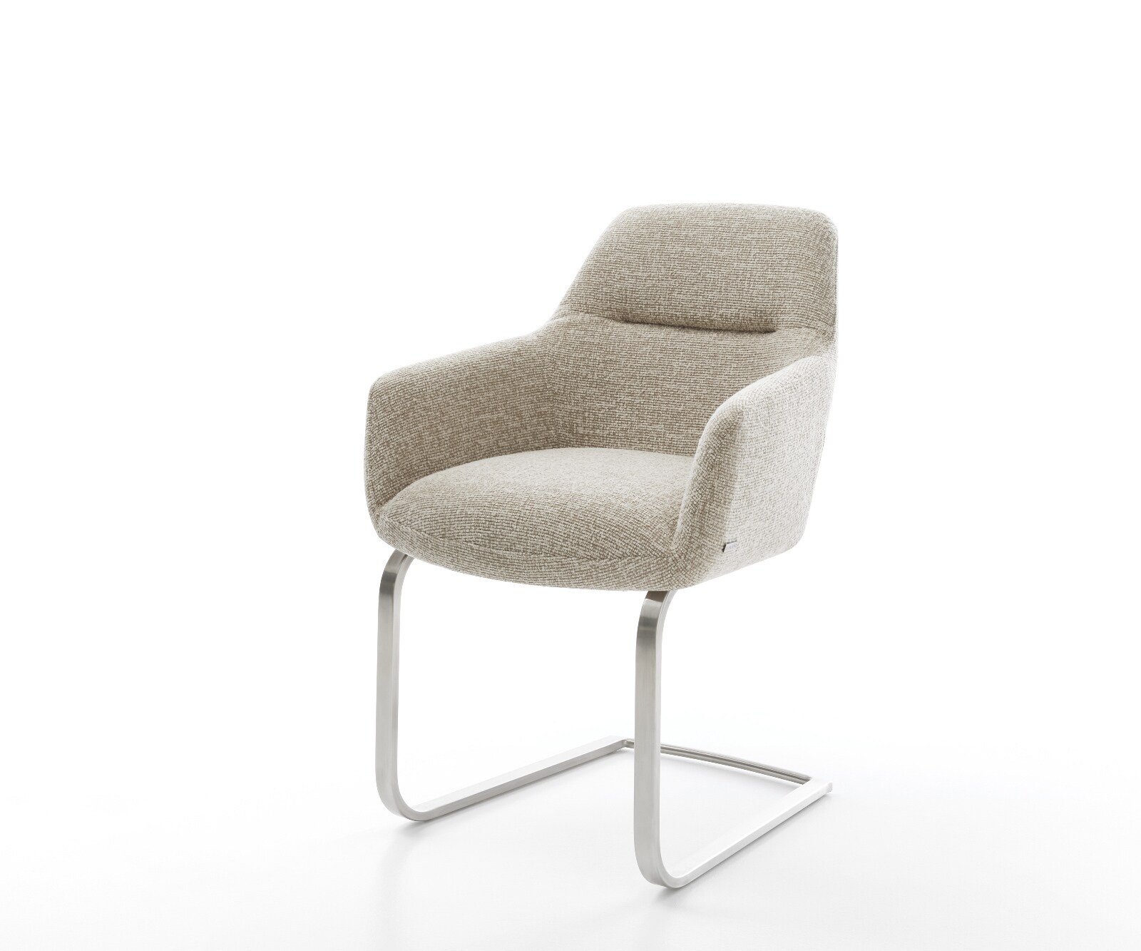 Freischwinger Pejo-Flex Webstoff Soft Beige Freischwinger flach Edelstahl Taschenfederkern 1
