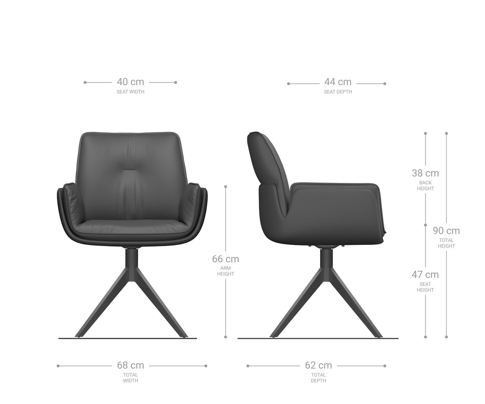 Drehstuhl Nela-Flex Materialmix Schlamm Kreuzgestell breit Schwarz 360° drehbar 5 Drehstuhl Nela-Flex Materialmix Schlamm Kreuzgestell breit Schwarz 360° drehbar 5