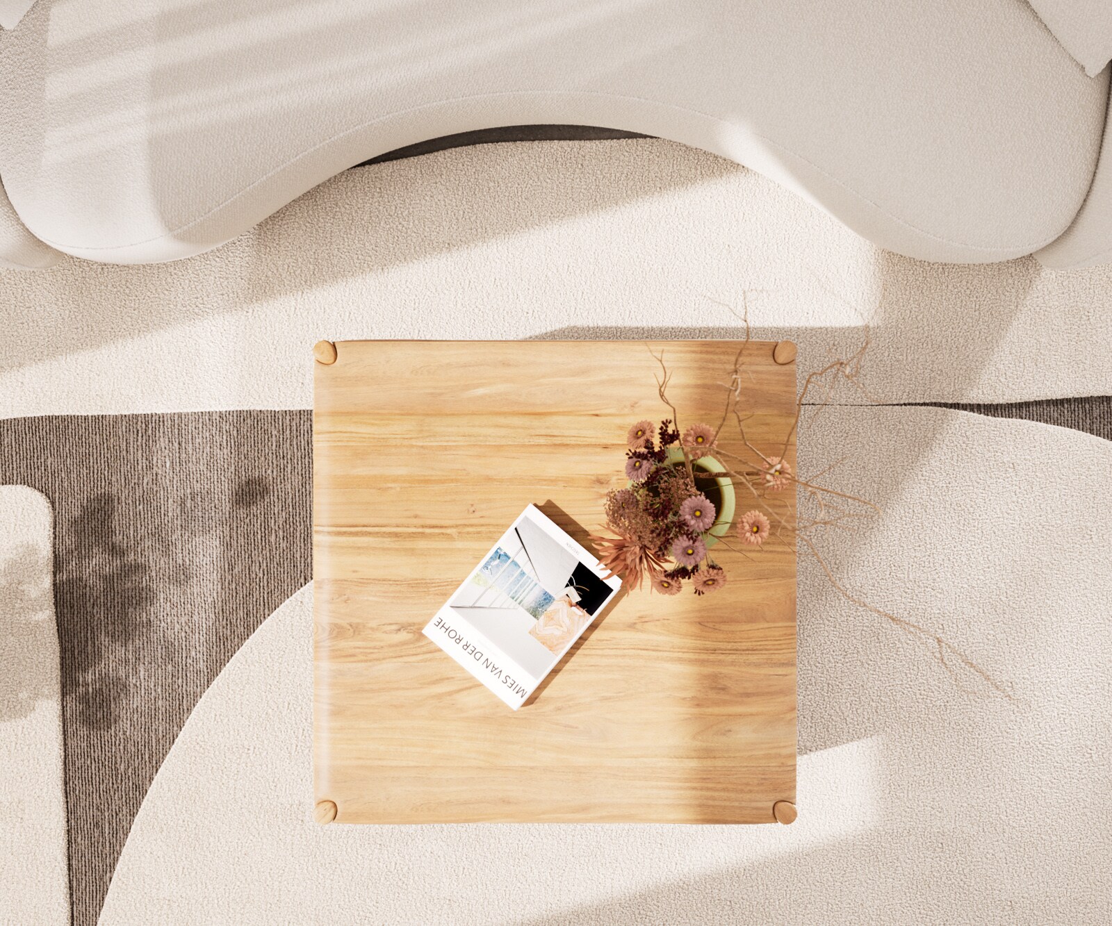 Couchtisch Simcha 90x90 cm Akazie Natur 1 Klappe 3 Couchtisch Simcha 90x90 cm Akazie Natur 1 Klappe 3