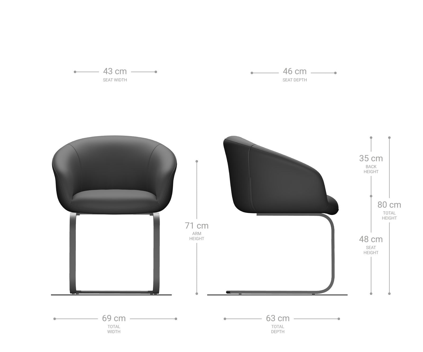 Cantilever Vinka-Flex avec accoudoirs bouclé blanc pied cantilever plat acier inoxydable brossé ressorts ensachés 6 Cantilever Vinka-Flex avec accoudoirs bouclé blanc pied cantilever plat acier inoxydable brossé ressorts ensachés 6