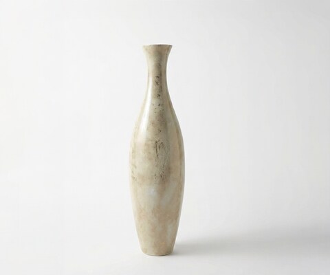Vase Nuvia B20 x T20 x H77 cm Glas Alabaster Gold Handgemacht