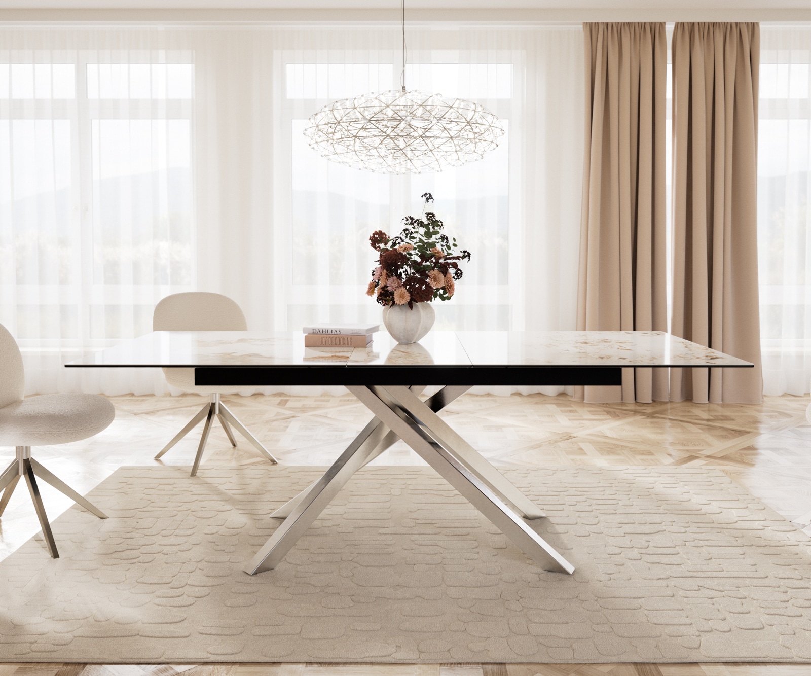 Kreuzgestell Rechteck Edelstahl Silber für Ausziehtische von 180-300 cm 1 Kreuzgestell Rechteck Edelstahl Silber für Ausziehtische von 180-300 cm 1