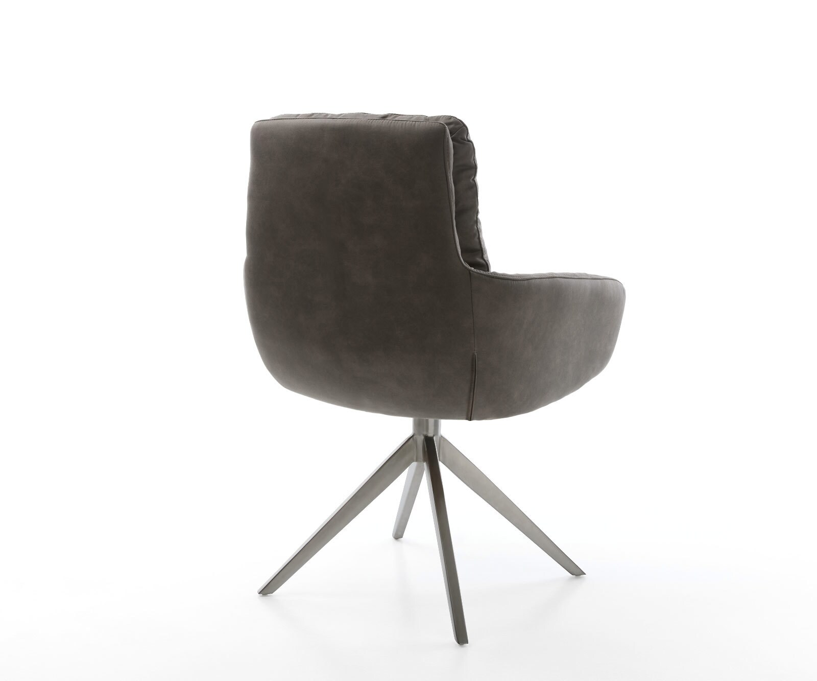 Drehstuhl Abelia-Flex mit Armlehnen Mikrofaser Anthrazit Vintage Kreuzgestell breit Graphit 360° drehbar Wippfunktion 4