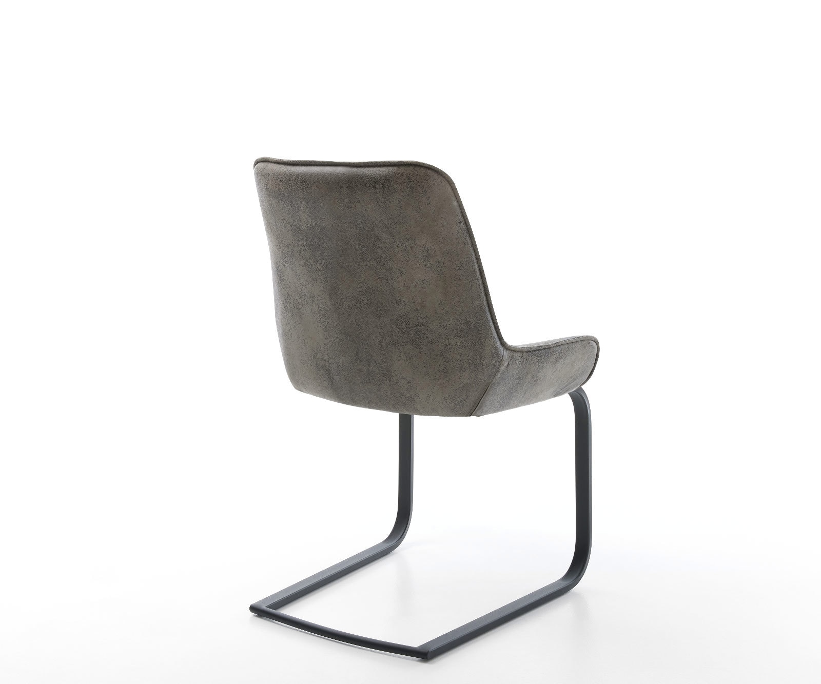 Cantilever Taimi-Flex microvelours gris antique pied cantilever plat noir 5