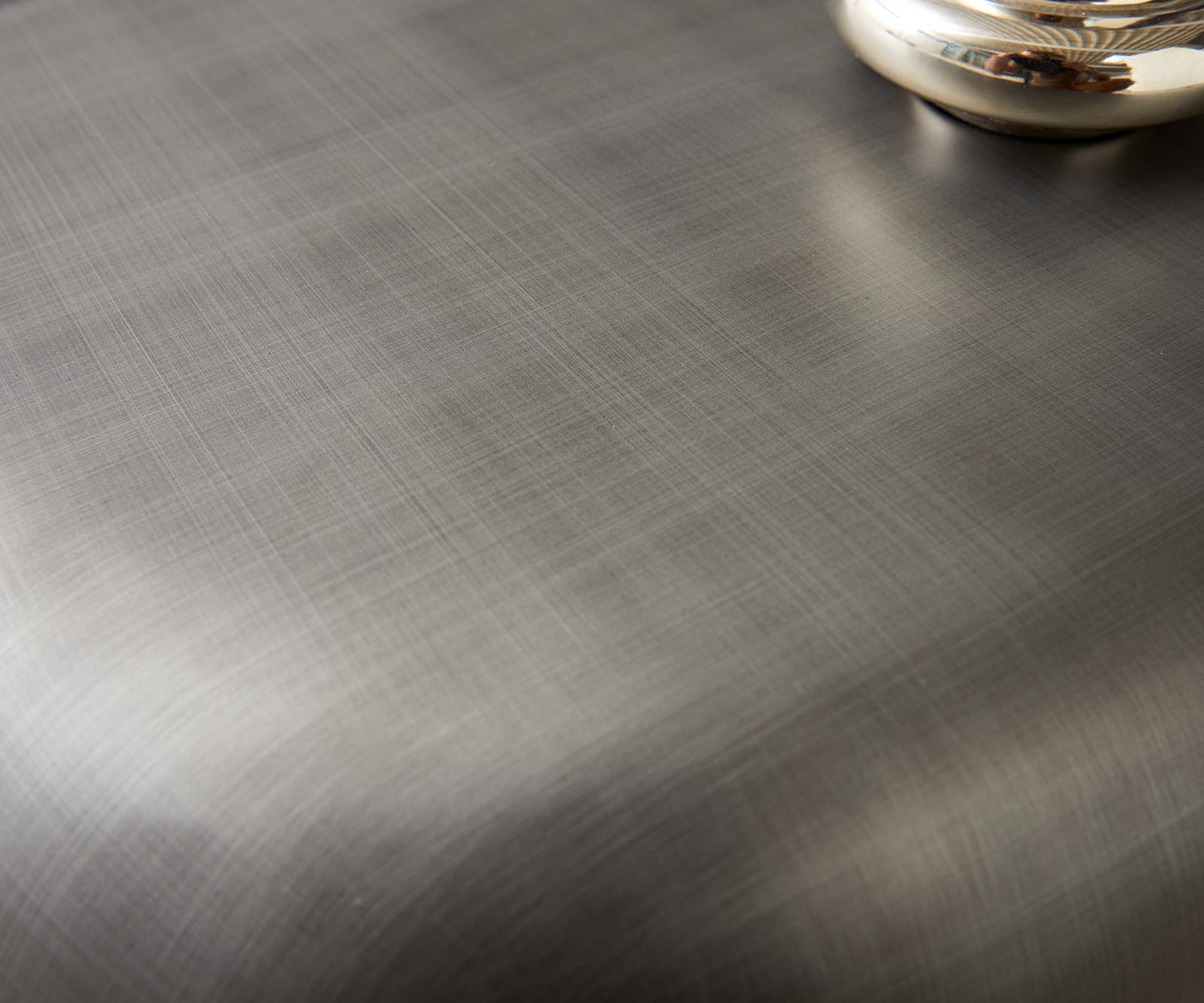 Couchtisch Blaise 100x100 cm Metallic Silber mit Reliefglas Grau 2