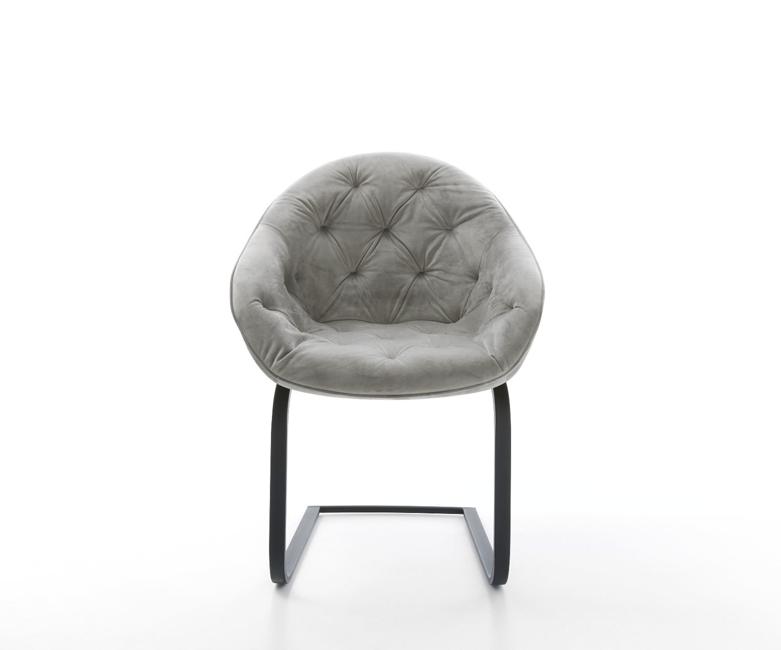 Freischwinger Gaio-Flex Samt Grau Freischwinger flach Schwarz 2