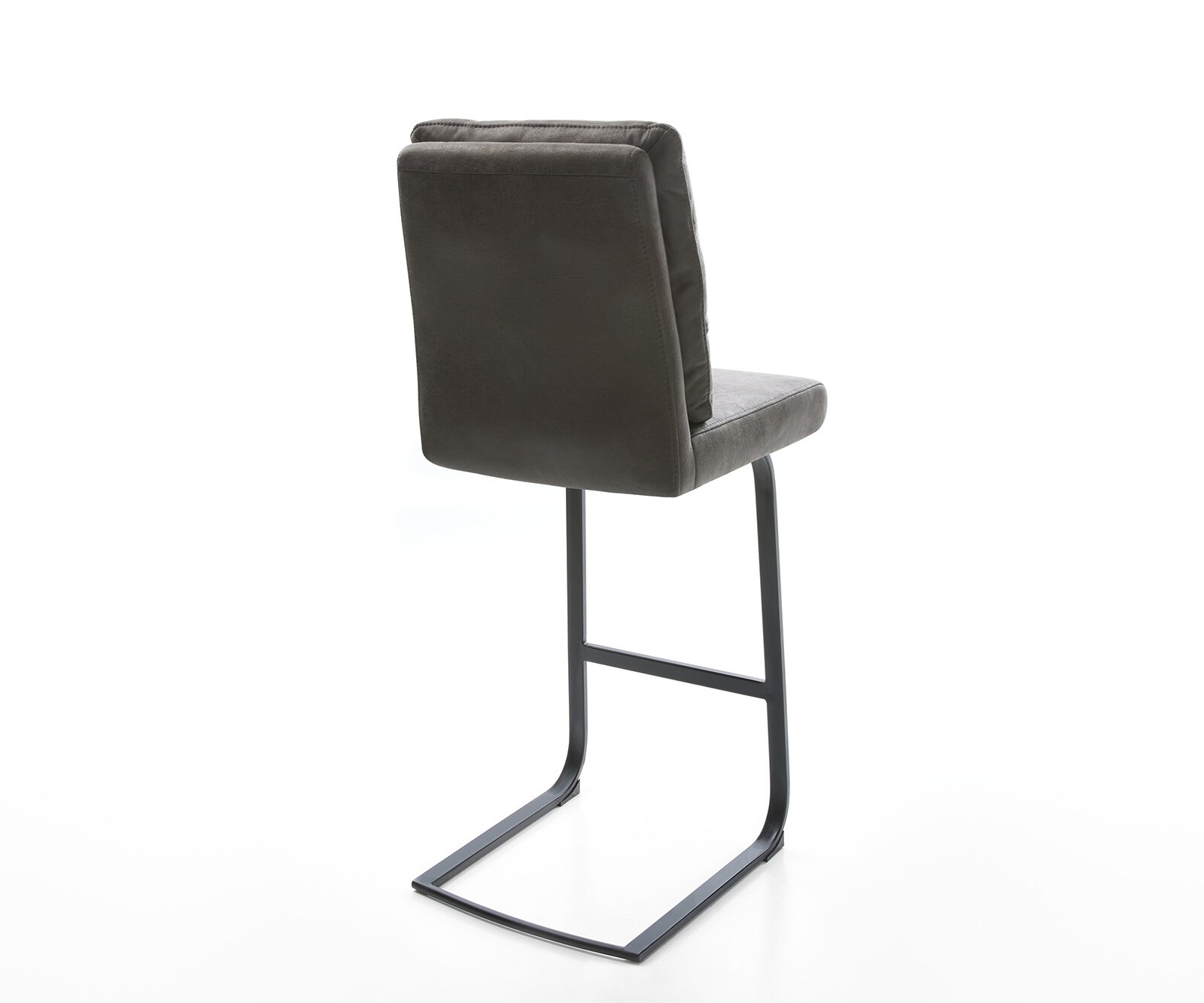Chaise-de-bar Pela-Flex vintage anthracite cantilever plat métal 4