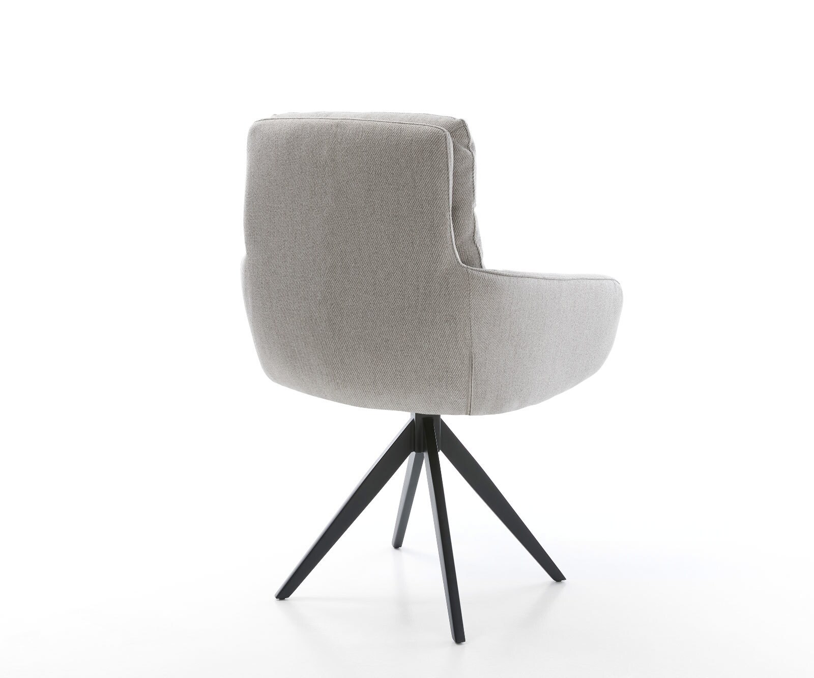 Esszimmerstuhl Abelia-Flex mit Armlehnen Stripes Hellgrau Kreuzgestell kantig Schwarz 5 Esszimmerstuhl Abelia-Flex mit Armlehnen Stripes Hellgrau Kreuzgestell kantig Schwarz 5