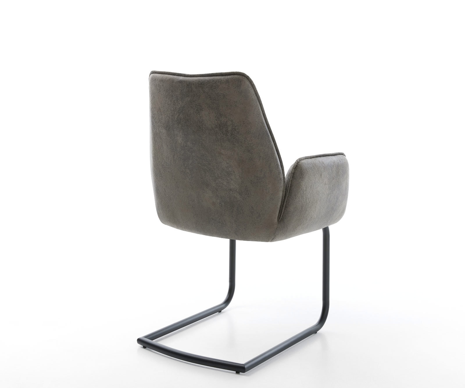 Freischwinger Zoa-Flex Mikrofaser Grau Antik Freischwinger rund Schwarz Taschenfederkern 5