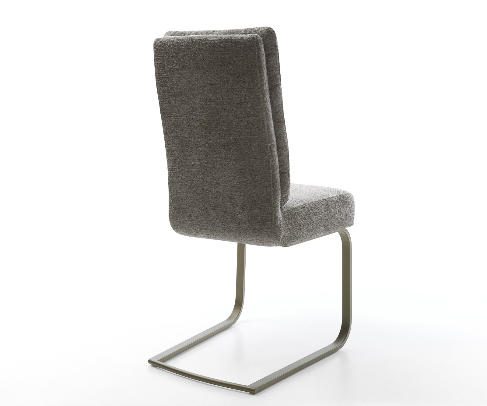 Freischwinger Pela-Flex Bouclé Soft Schlamm Freischwinger flach Effektfinish Titan Taschenfederkern 4