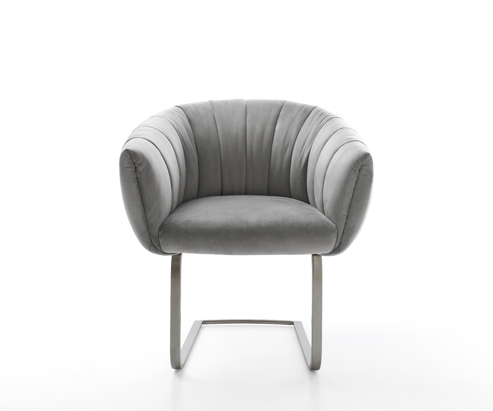 Freischwinger Jada-Flex Samt Grau Freischwinger flach Graphit Taschenfederkern 1