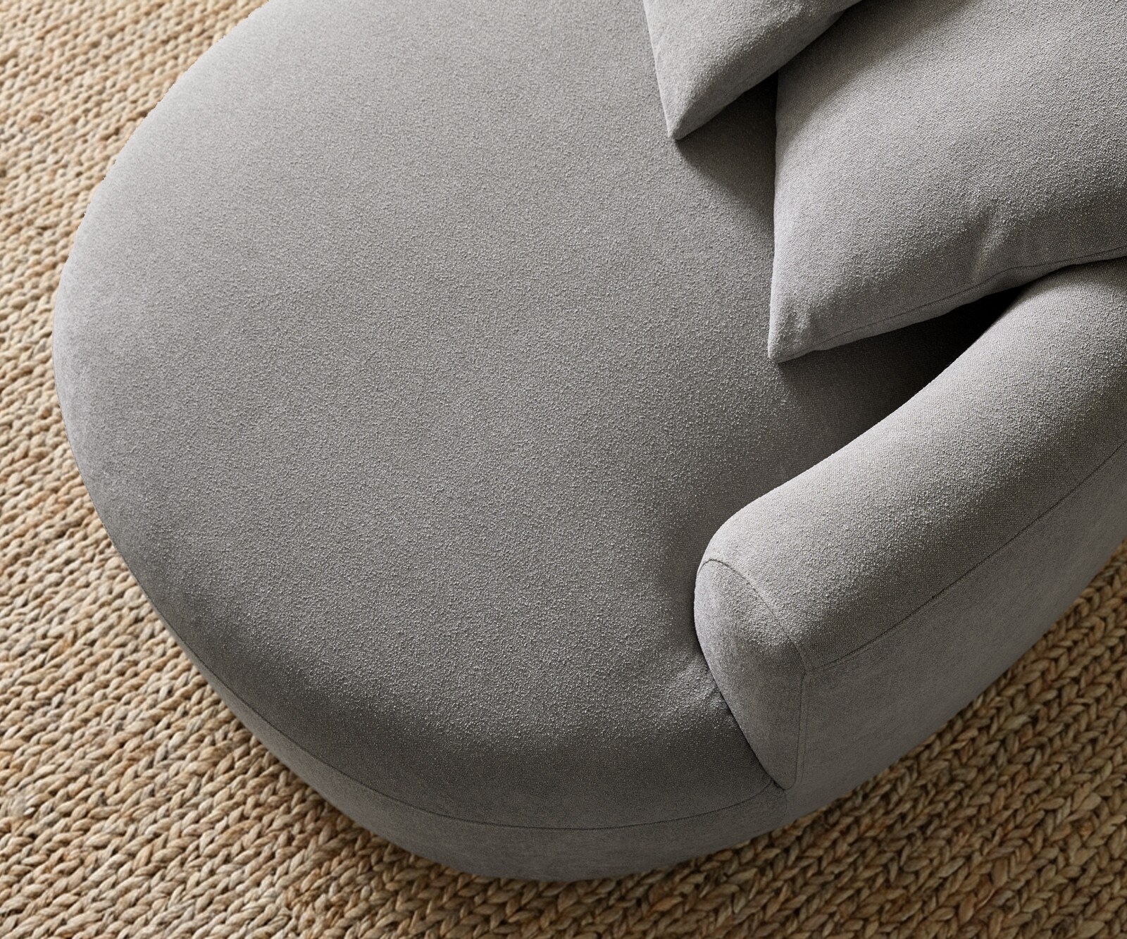 Grand-canapé Edina 330 x 170 cm, tissu structuré gris clair 7