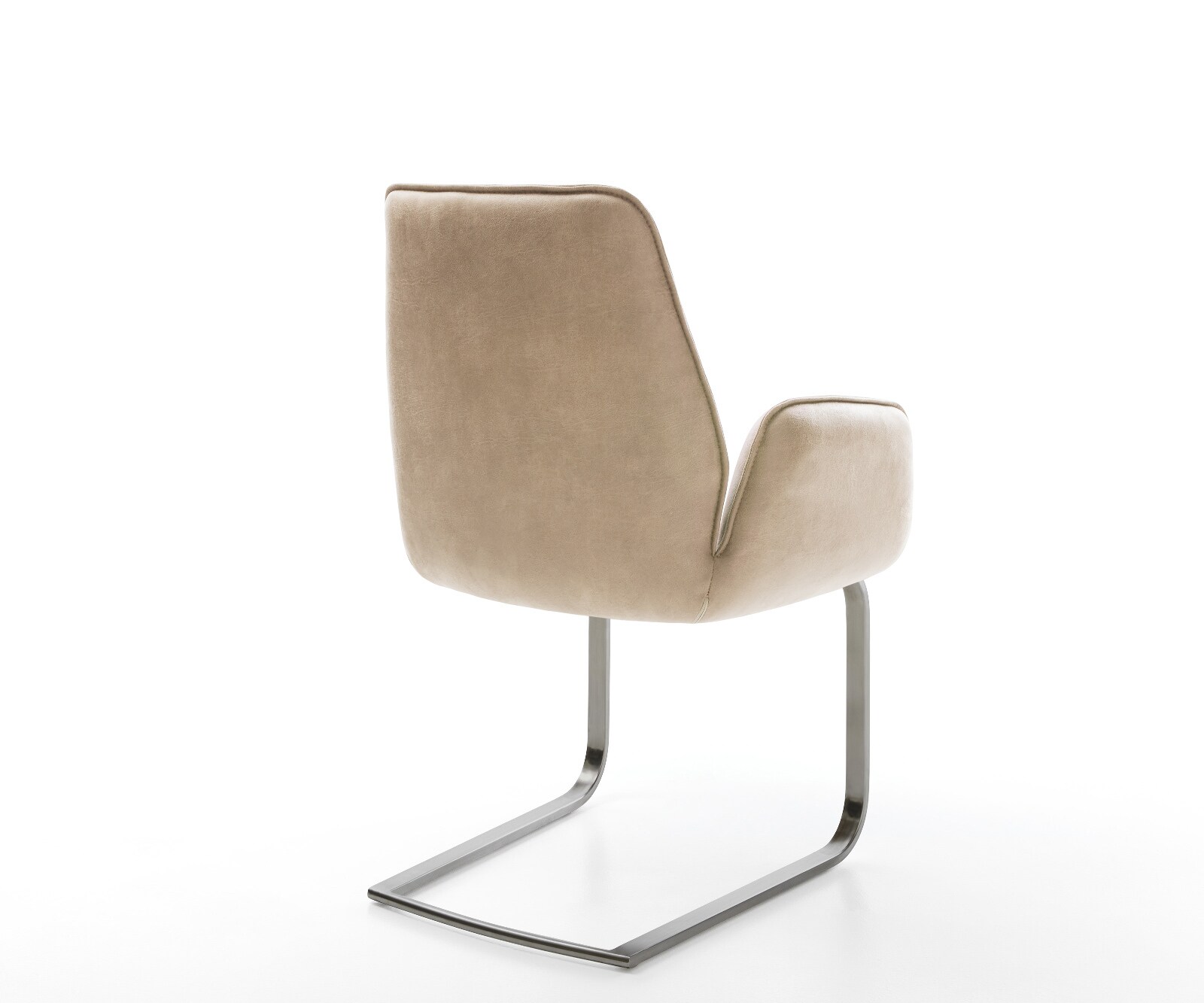 Cantilever Zoa-Flex microvelours beige vintage pied cantilever plat grafiete ressorts ensachés 4