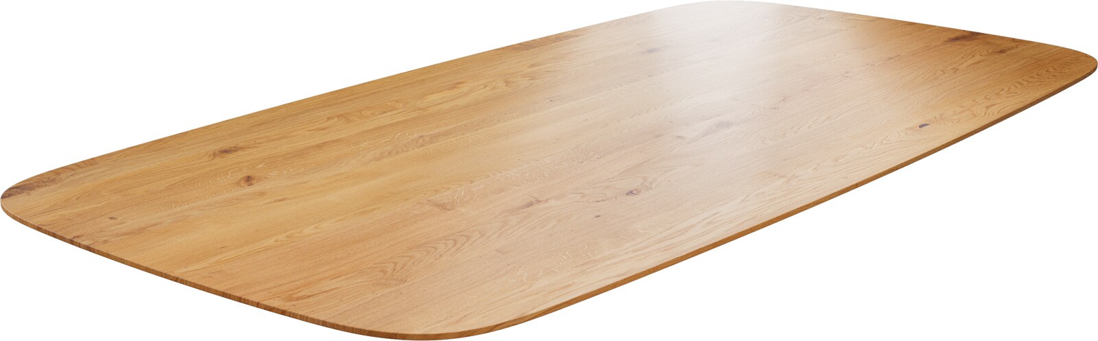 Plateau-de-table Edge Boot 240 x 120 x 2,5-3 cm chêne naturel bord suisse