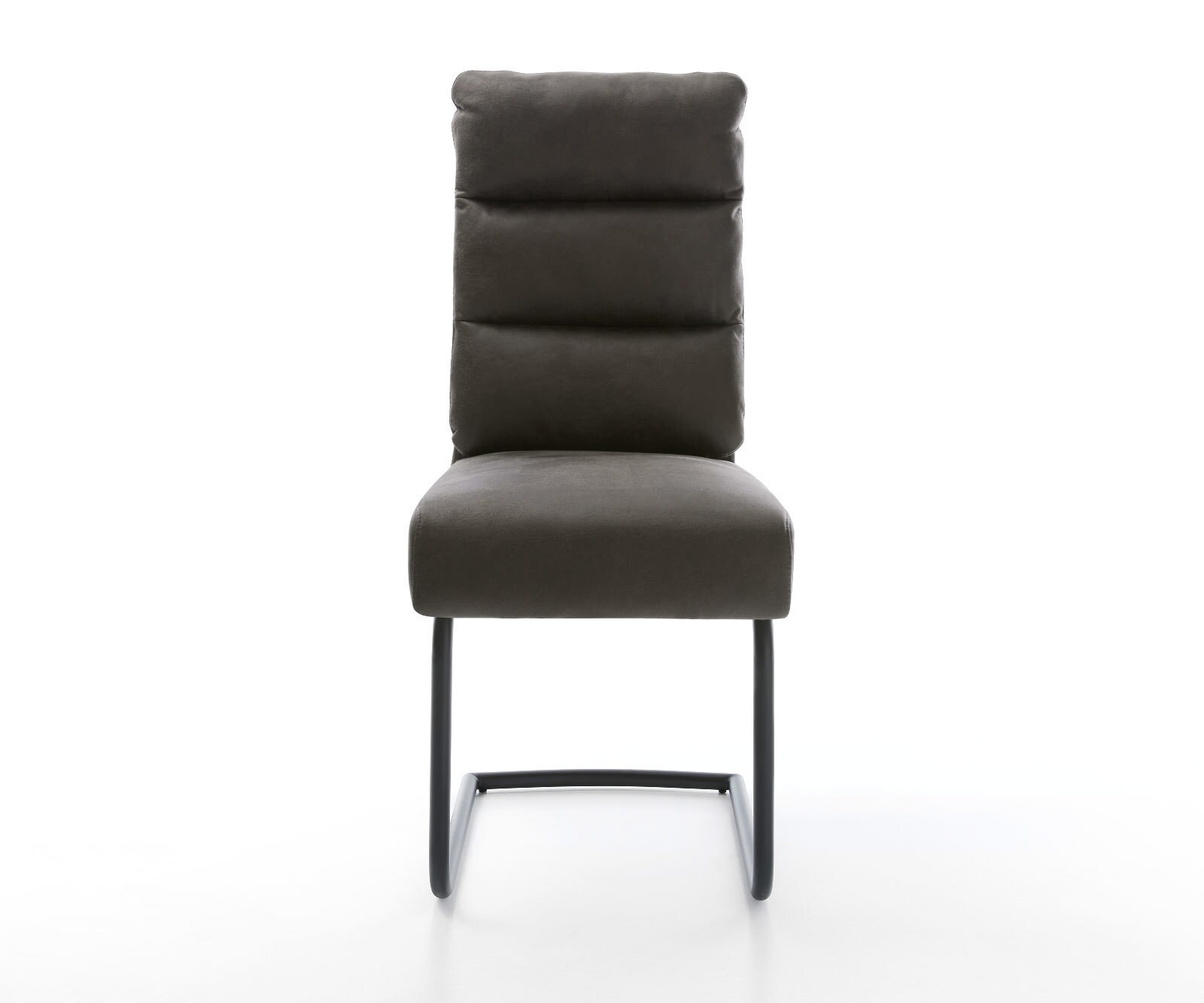 Cantilever Pela-Flex microvelours anthracite vintage pied cantilever rond noir ressorts ensachés 2