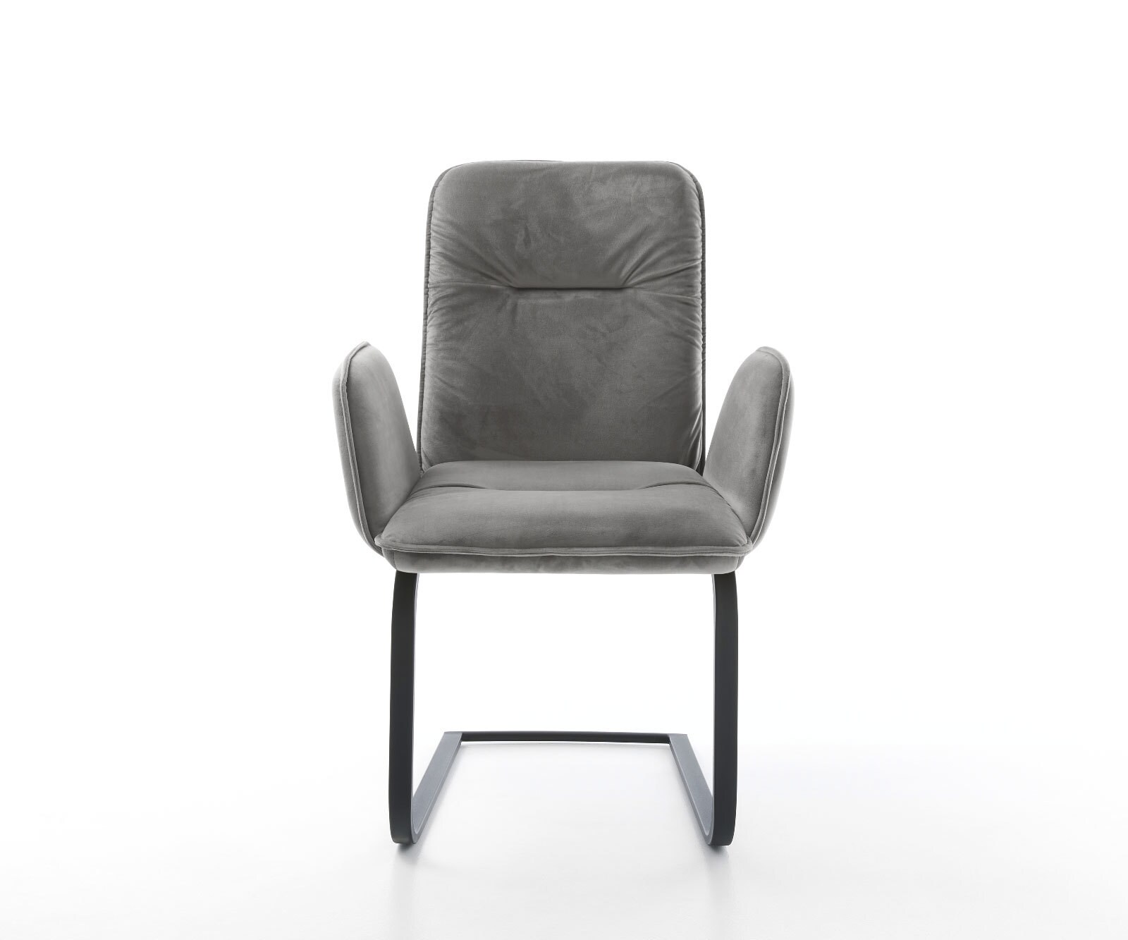 Freischwinger Vinja-Flex Samt Grau Freischwinger flach Schwarz 2