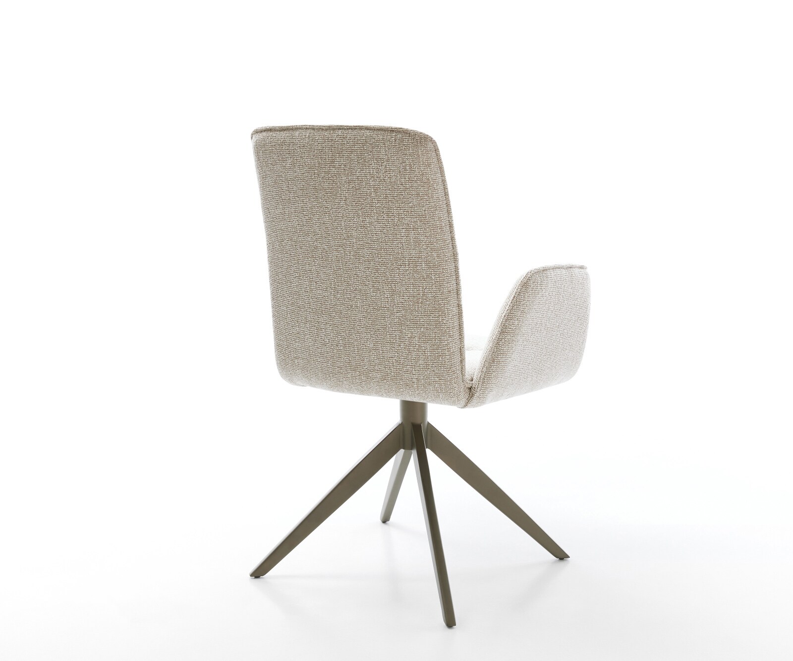 Drehstuhl Vinja-Flex Webstoff Soft Beige Kreuzgestell breit Effektfinish Titan 360° drehbar Wippfunktion 4