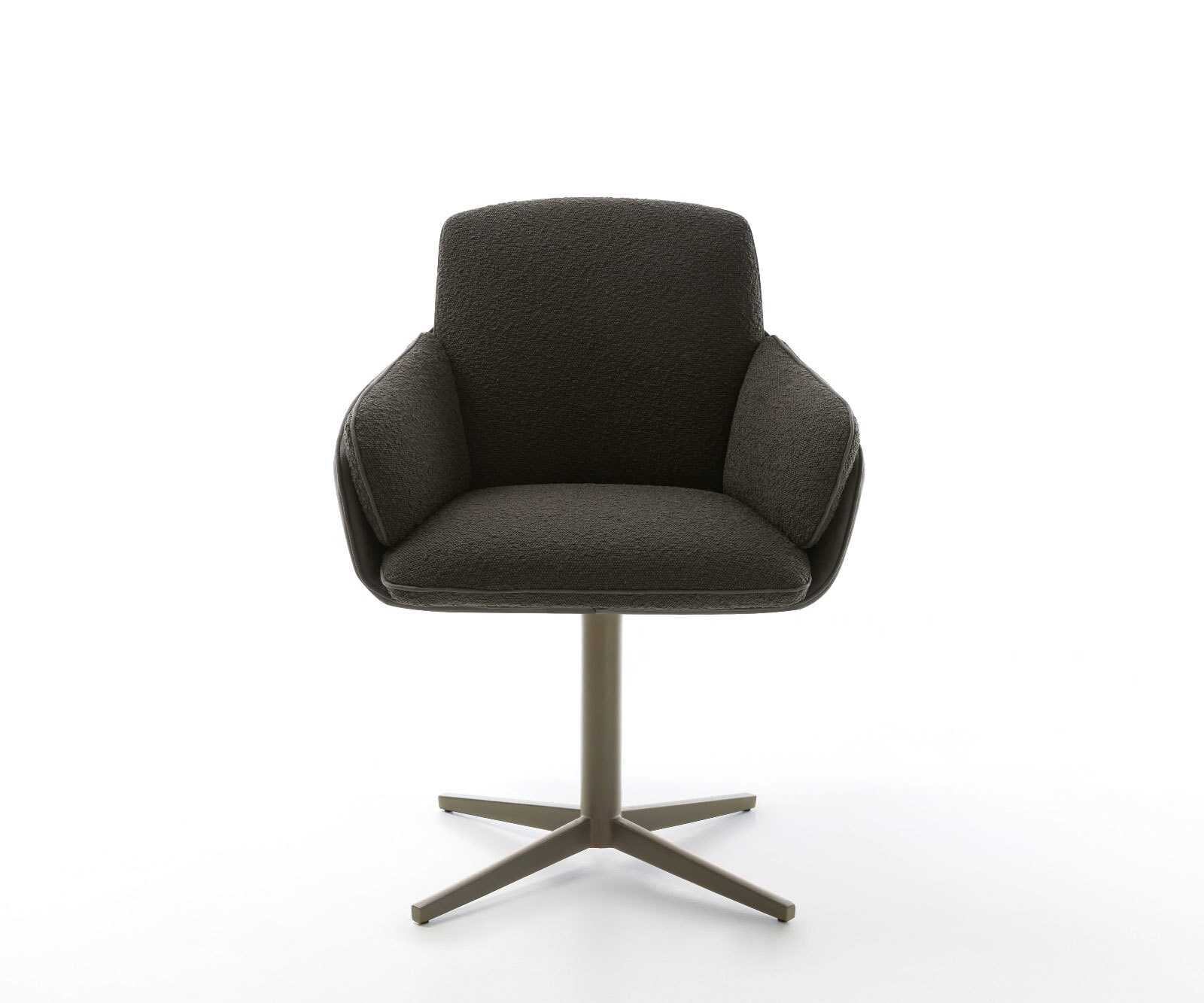 Drehstuhl Luan-Flex mit Armlehnen Materialmix Schwarz Fußkreuz Effektfinish Titan 360° drehbar 1 Drehstuhl Luan-Flex mit Armlehnen Materialmix Schwarz Fußkreuz Effektfinish Titan 360° drehbar 1