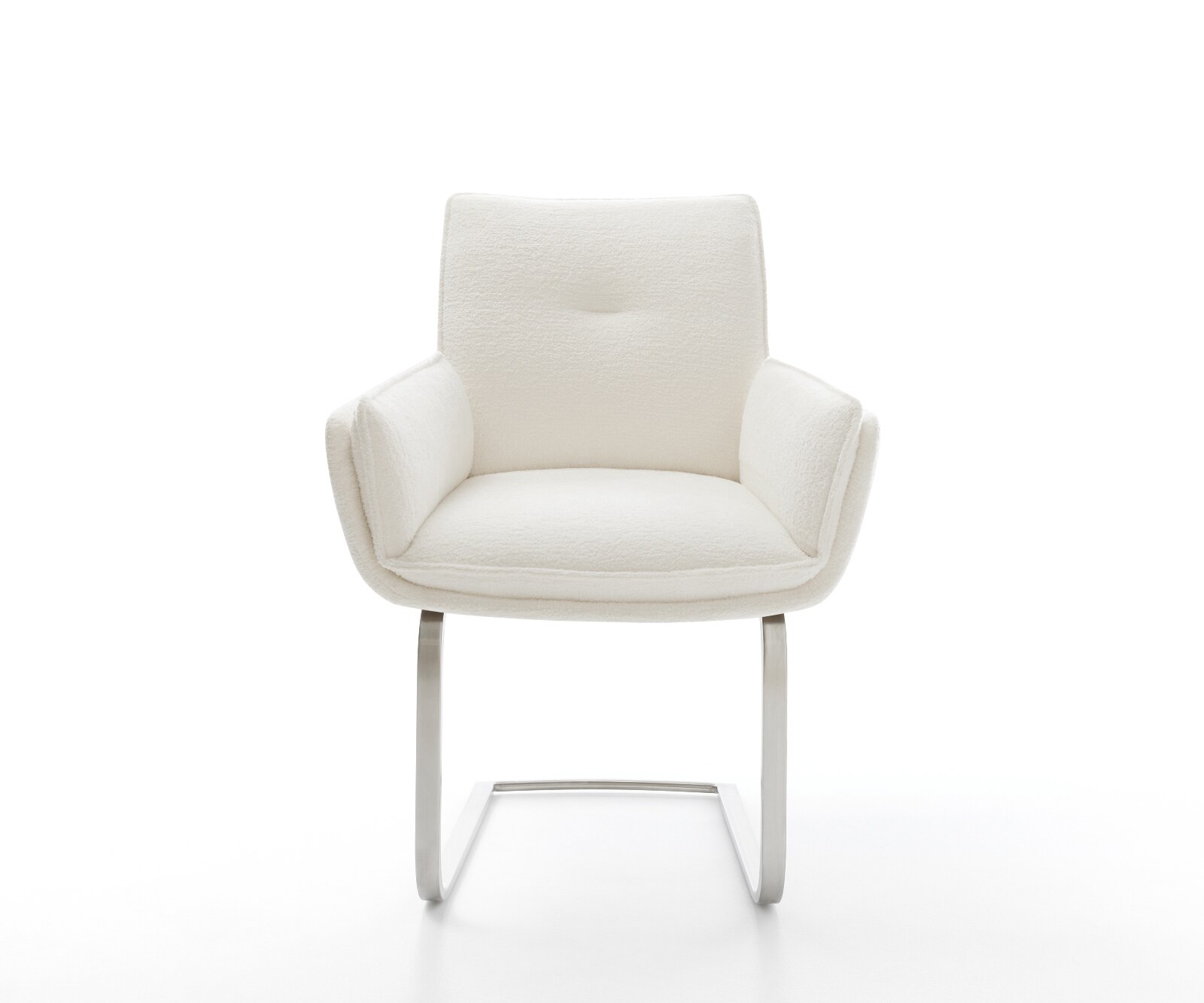 Freischwinger Nela-Flex Bouclé Soft Beige Freischwinger flach Edelstahl 1